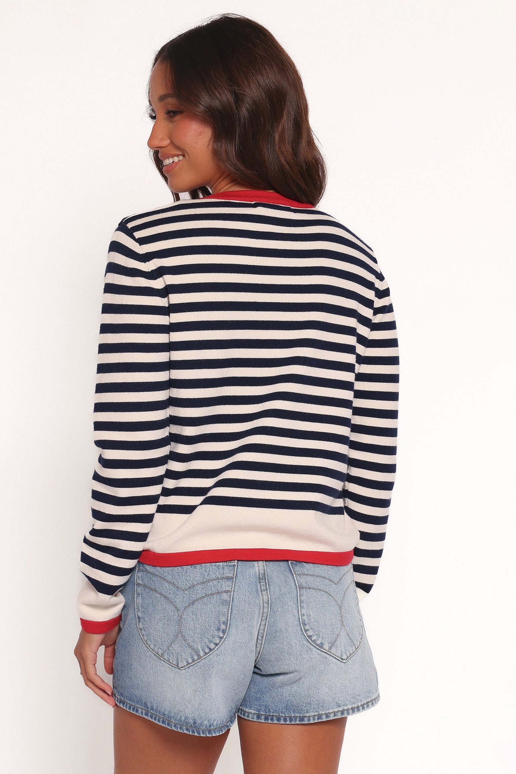 Scout Stripe Cardigan - Blue Stripe - Image 4