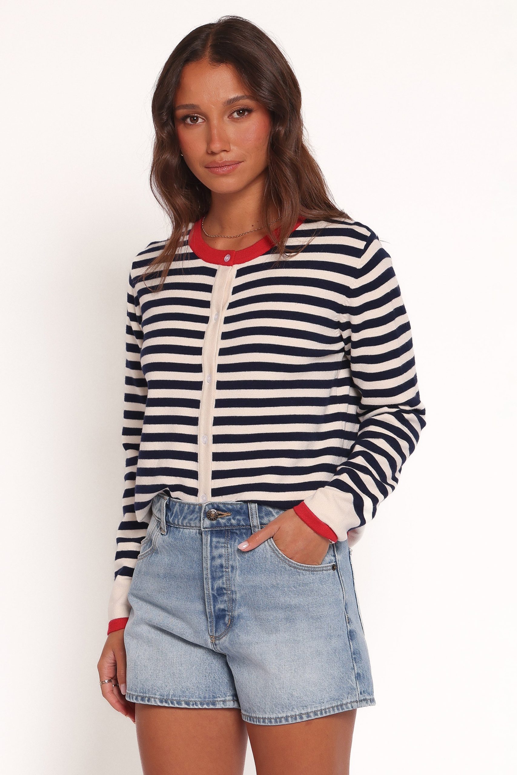 Scout Stripe Cardigan - Blue Stripe - Image 7
