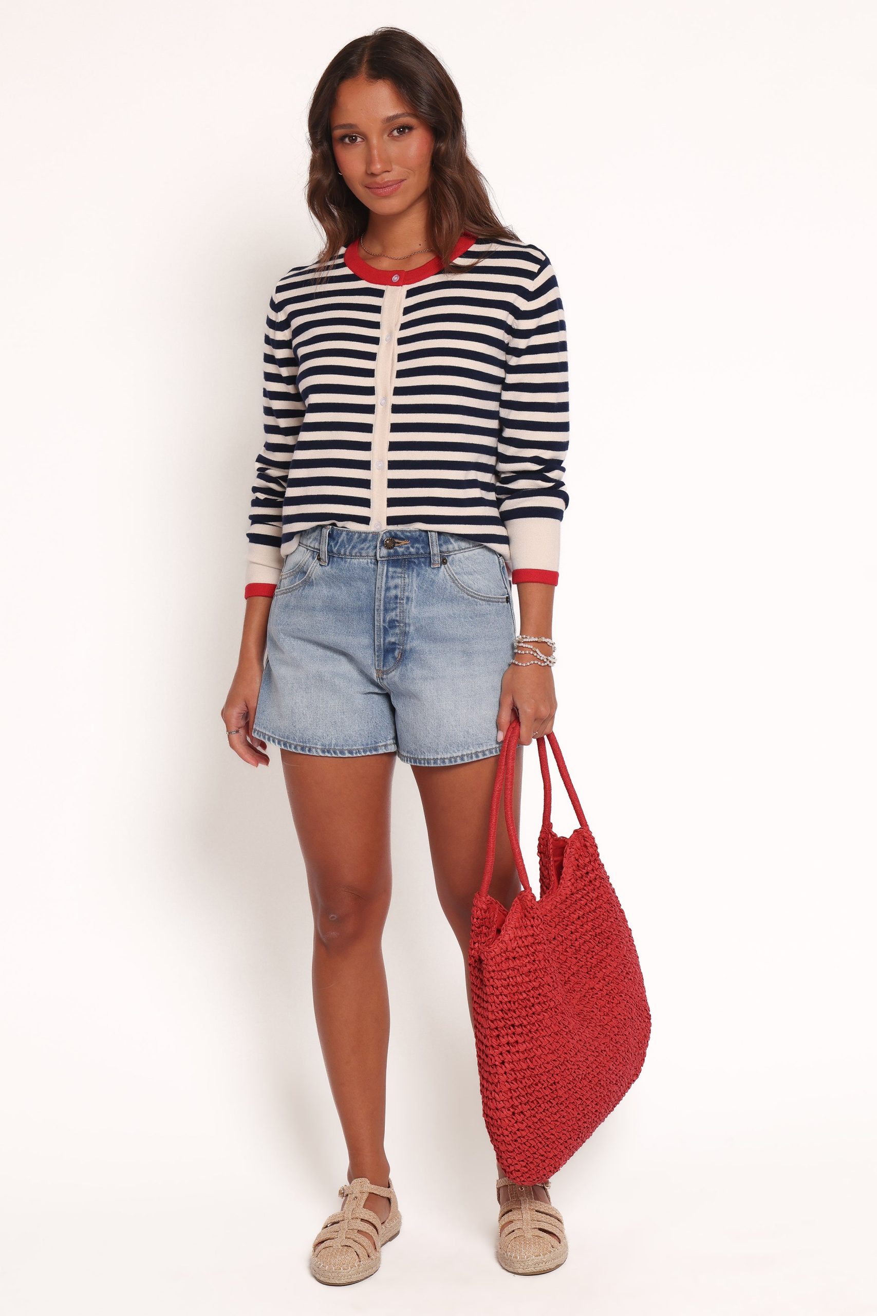 Scout Stripe Cardigan - Blue Stripe - Image 6