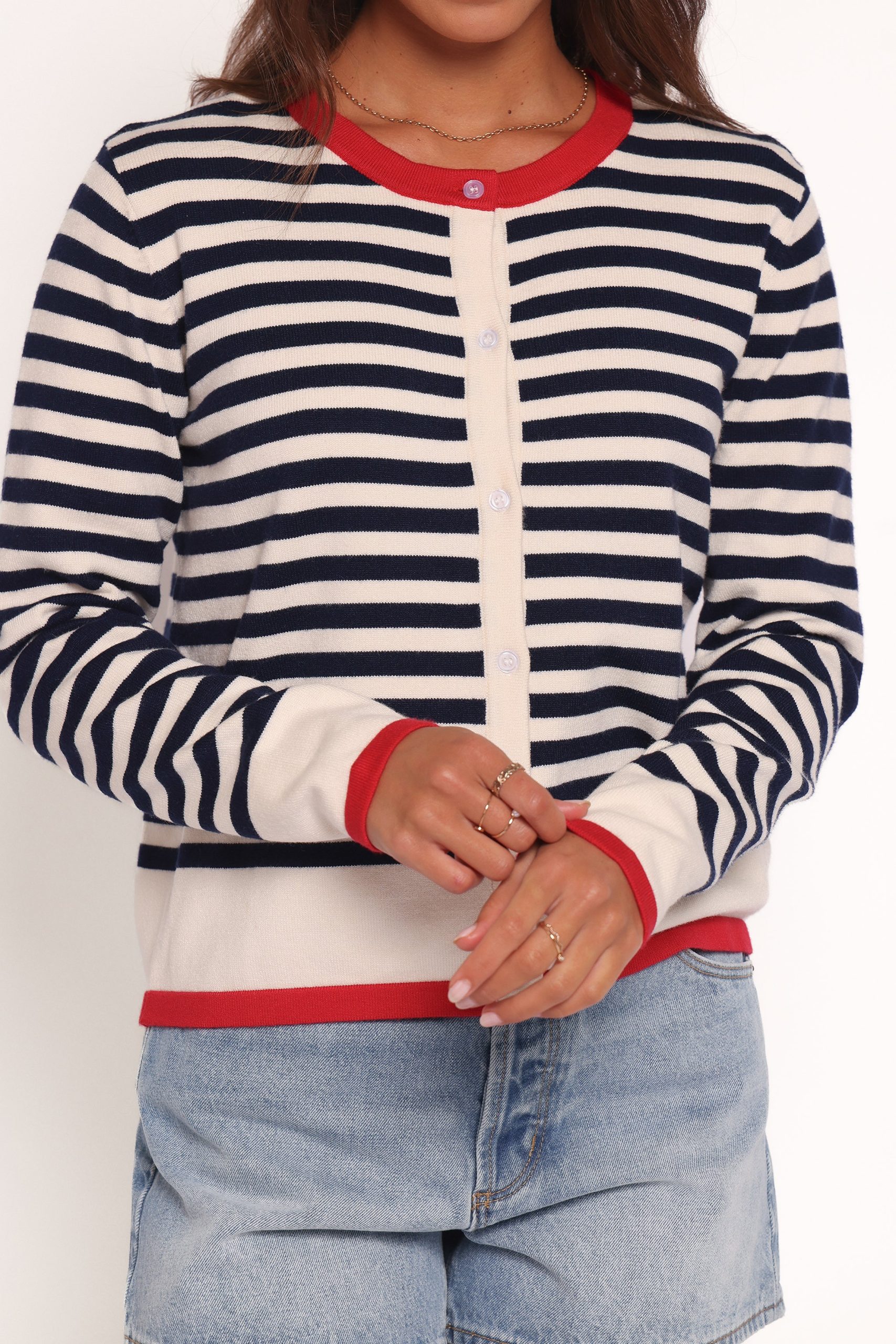 Scout Stripe Cardigan - Blue Stripe - Image 3