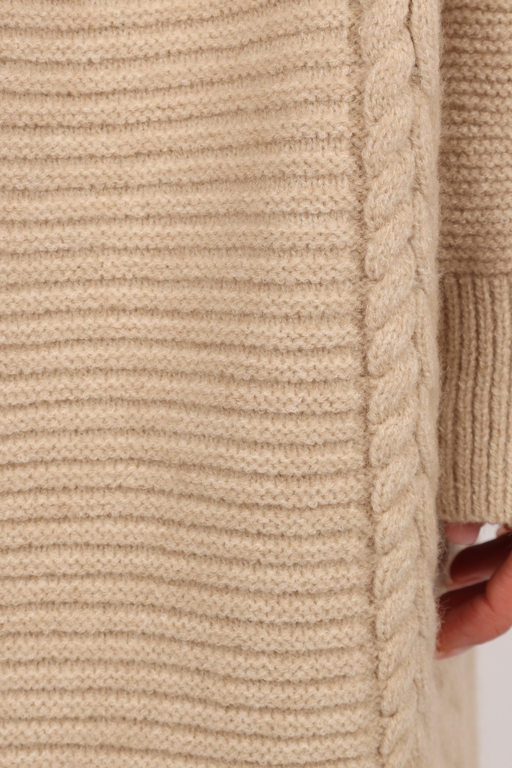 Soma Oversized Open Front Cardigan - Beige - Image 10