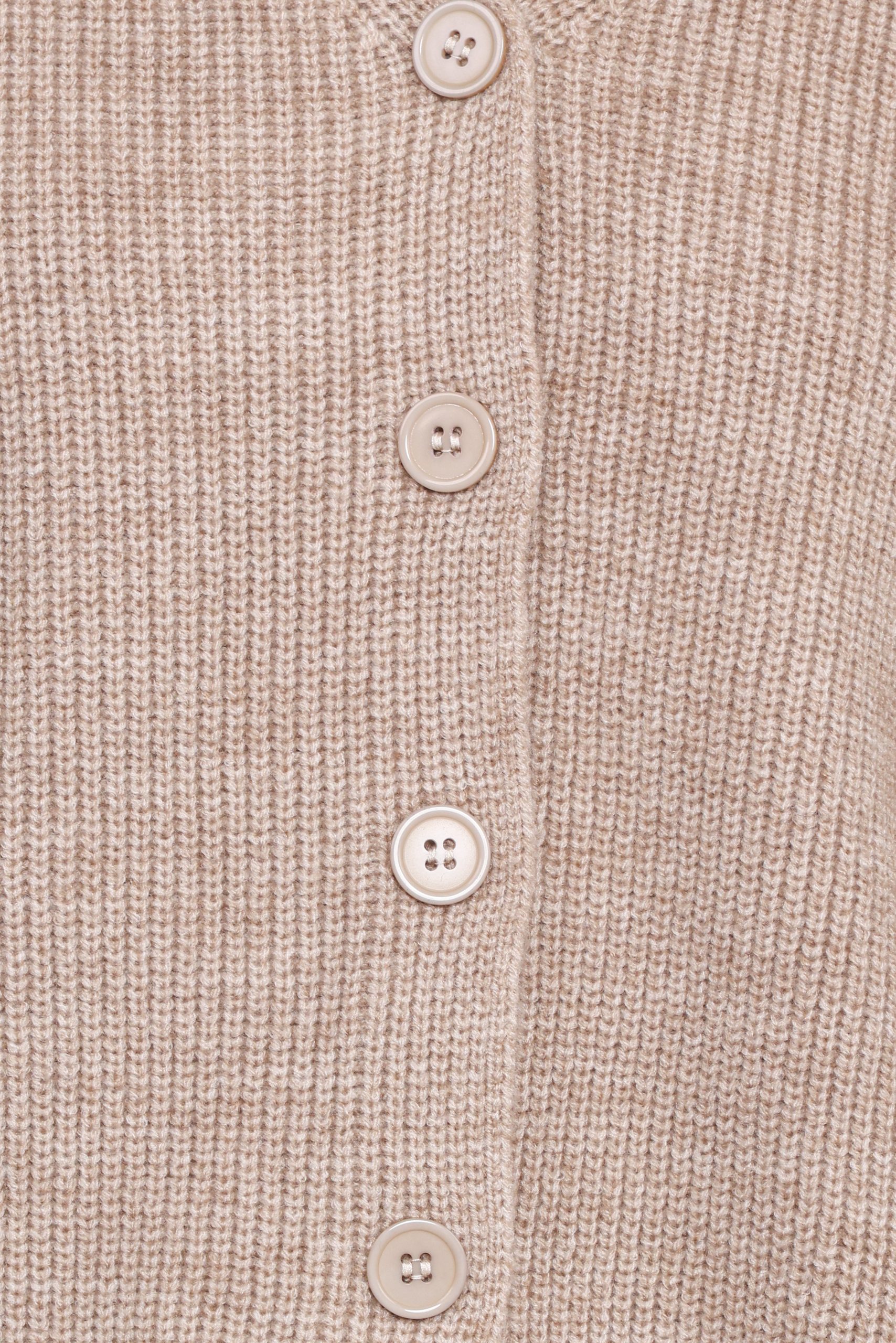 Sybil Button Front Cardigan - Mushroom - Image 6