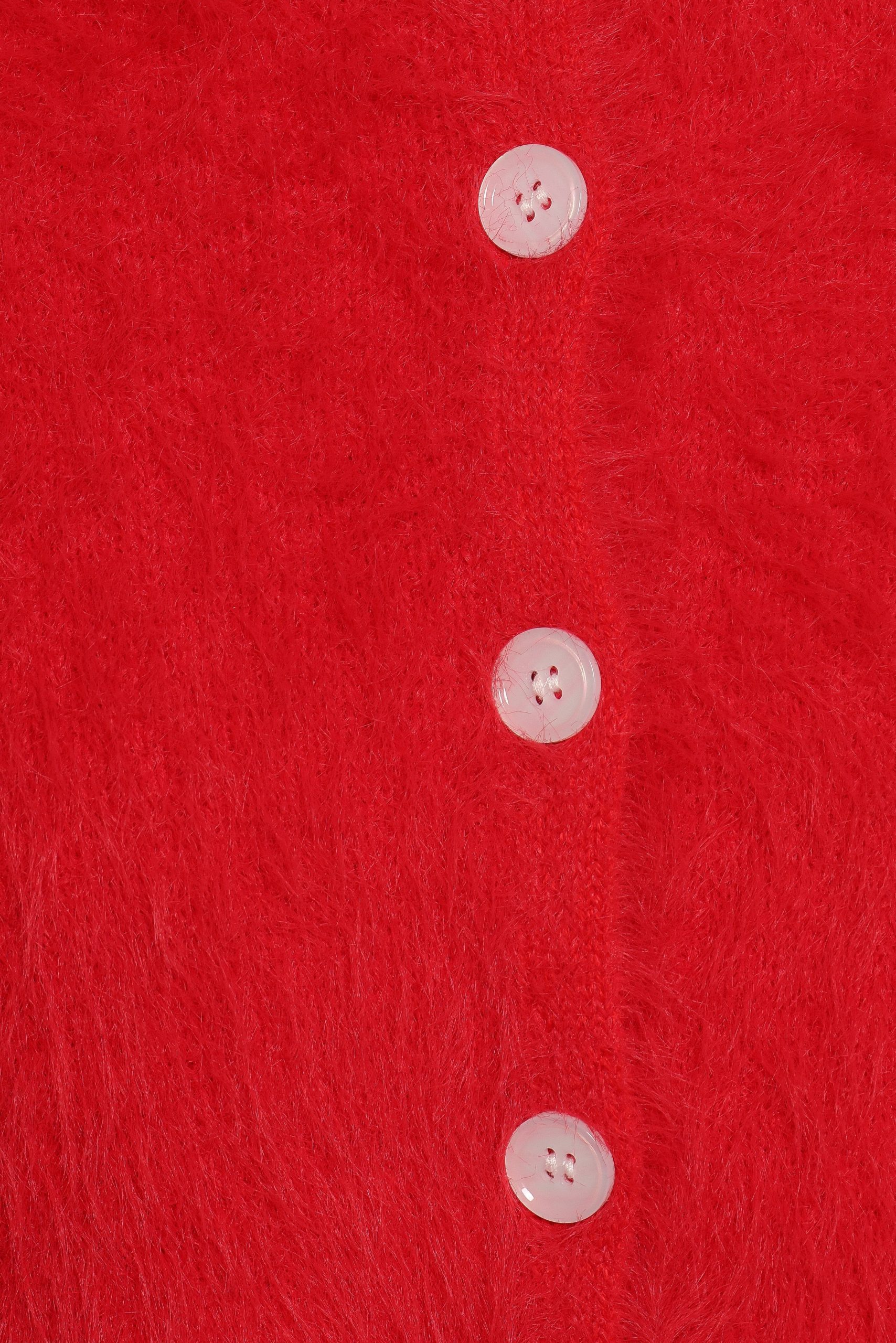 Tavan Crop Button Front Cardigan - Red - Image 9