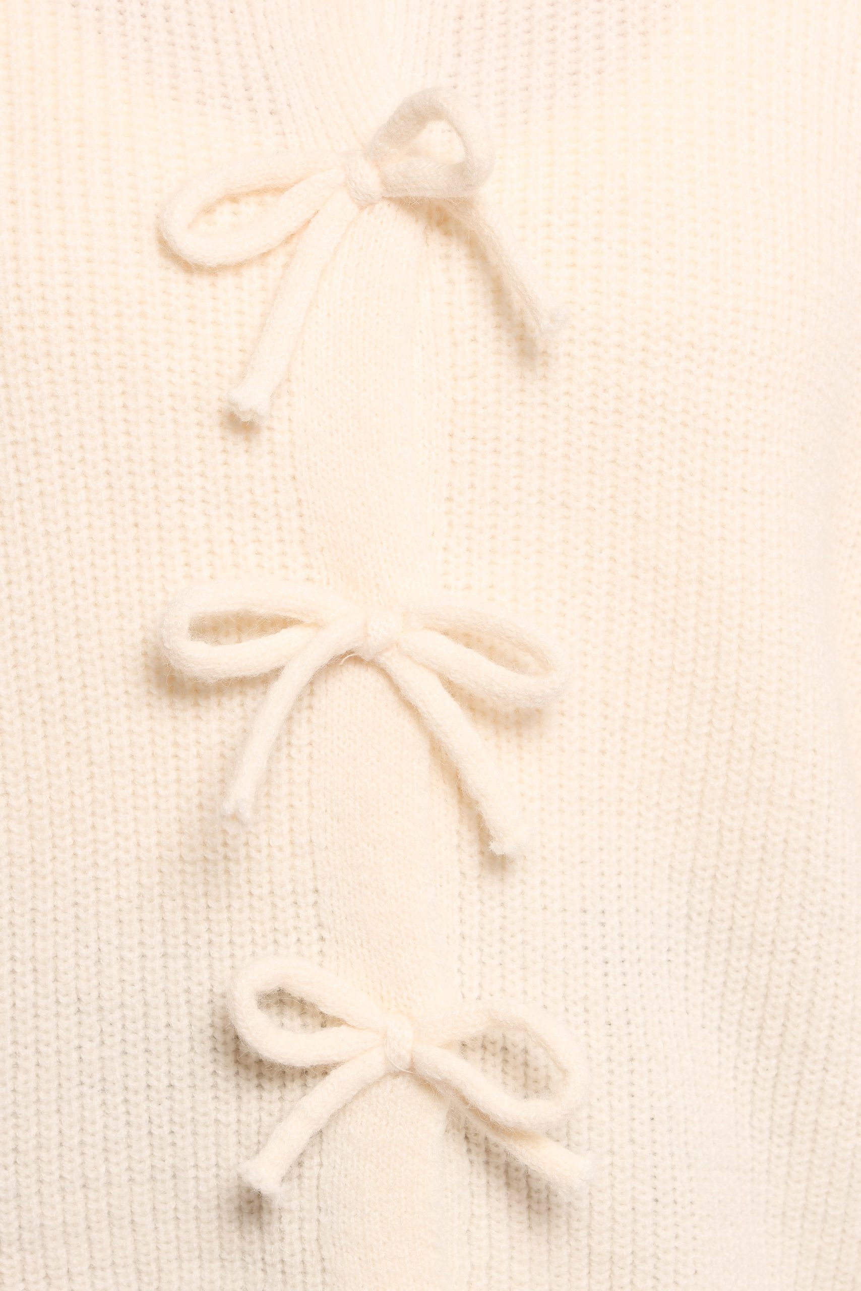 Wilde Bow Front Cardigan - Off White - Image 10