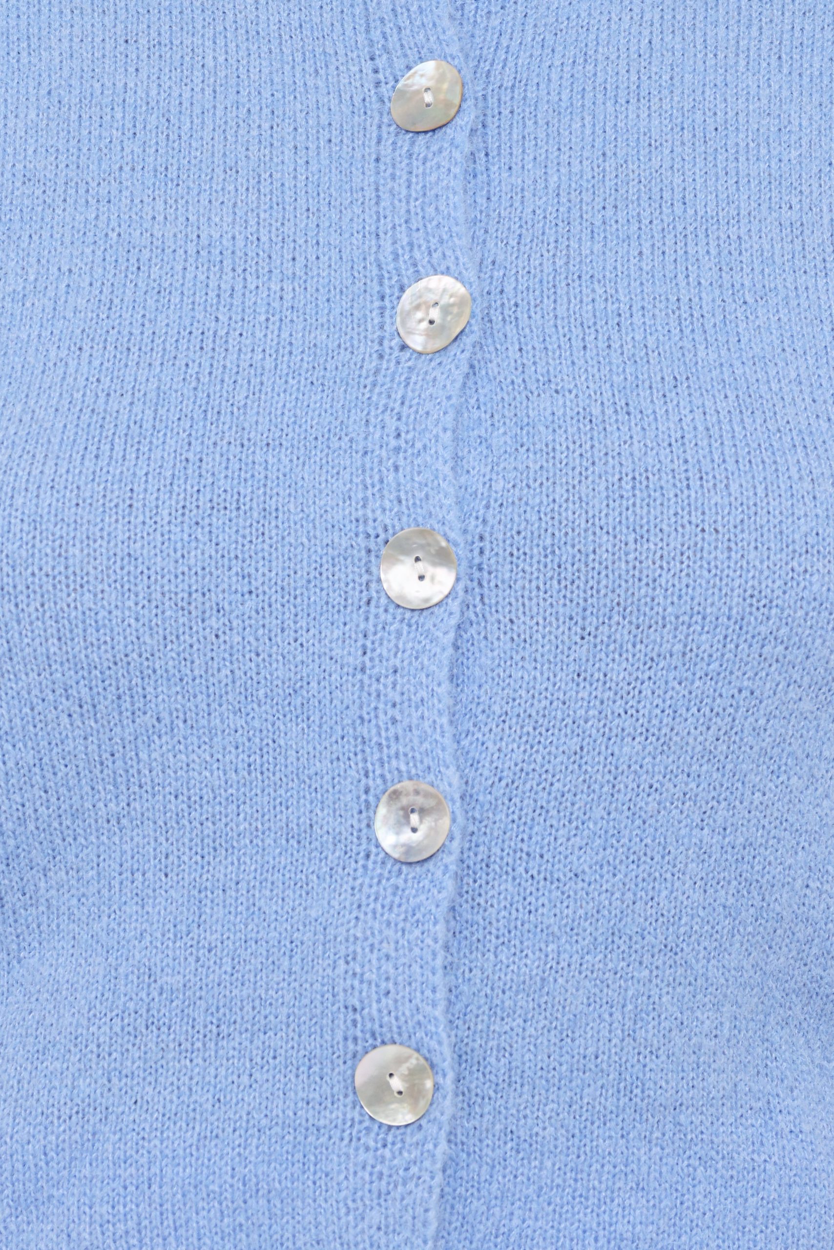 Zena Puff Sleeve Cardigan - Cornflower Blue - Image 7