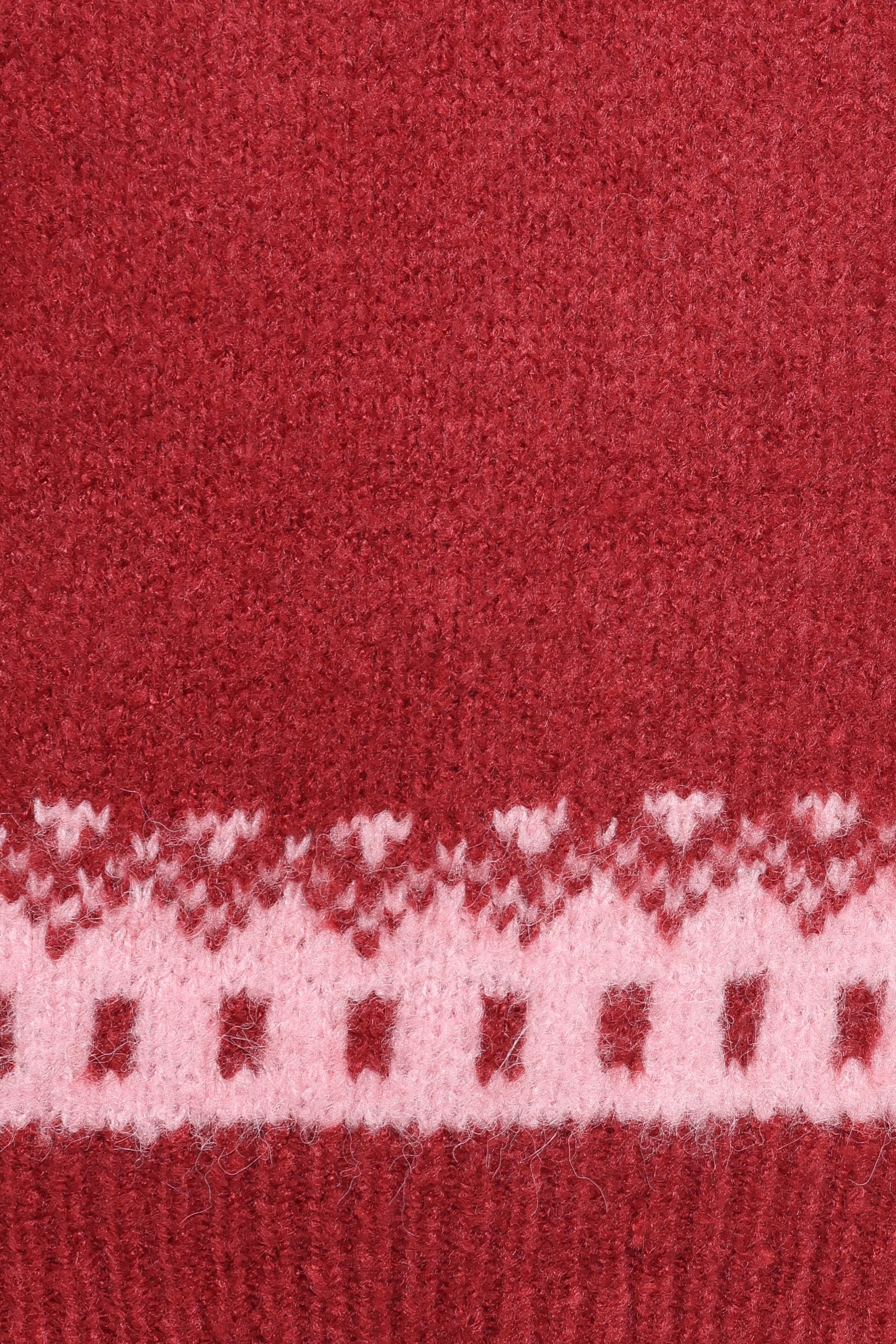 Zinnia Fairisle Knit Sweater - Red - Image 7