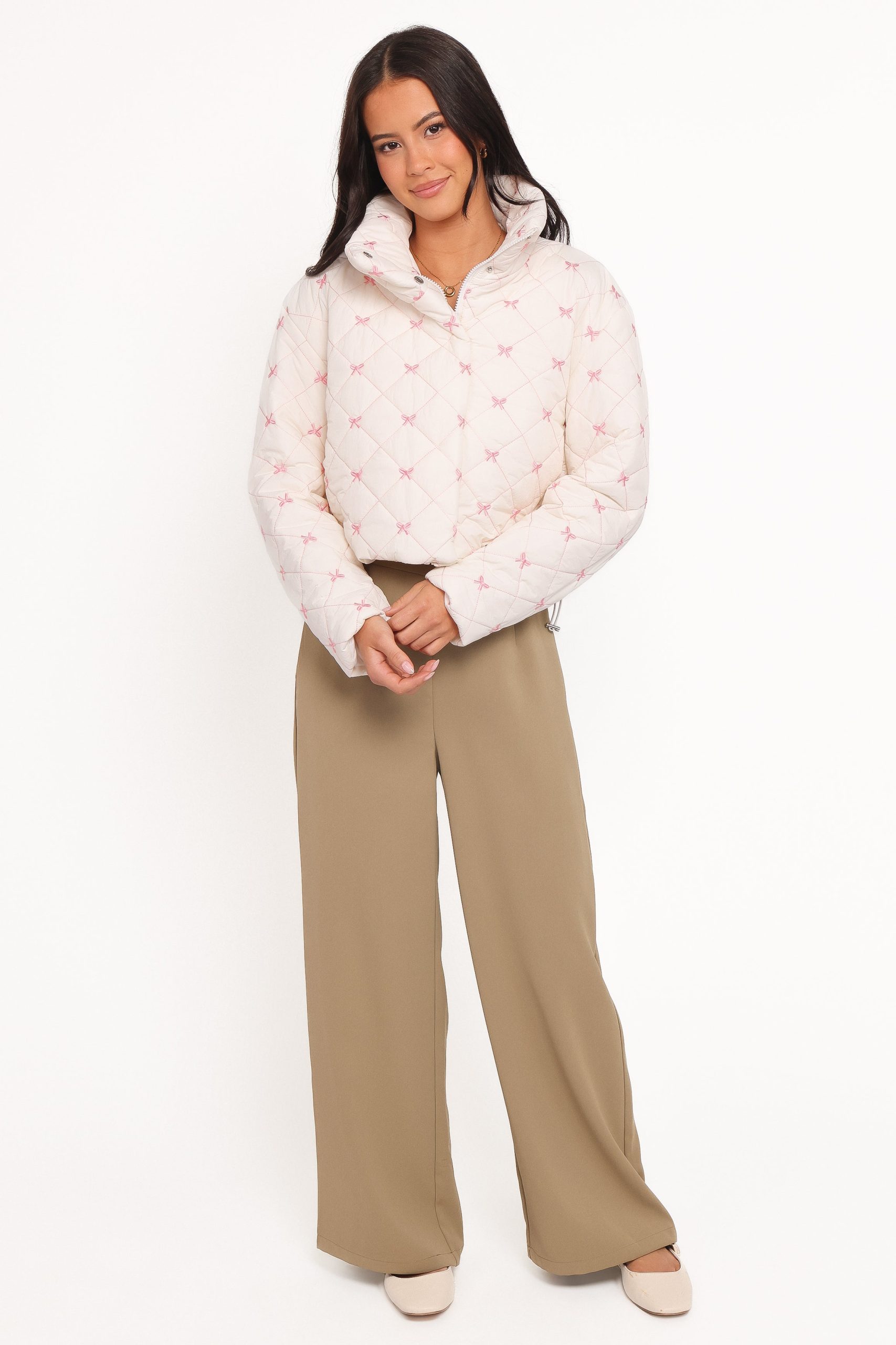 Adi Quilted Jacket - Pink Bow - Image 6