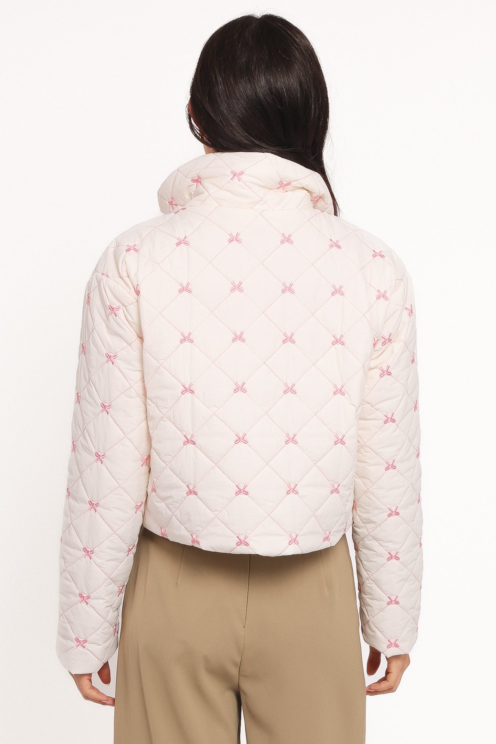 Adi Quilted Jacket - Pink Bow - Image 5