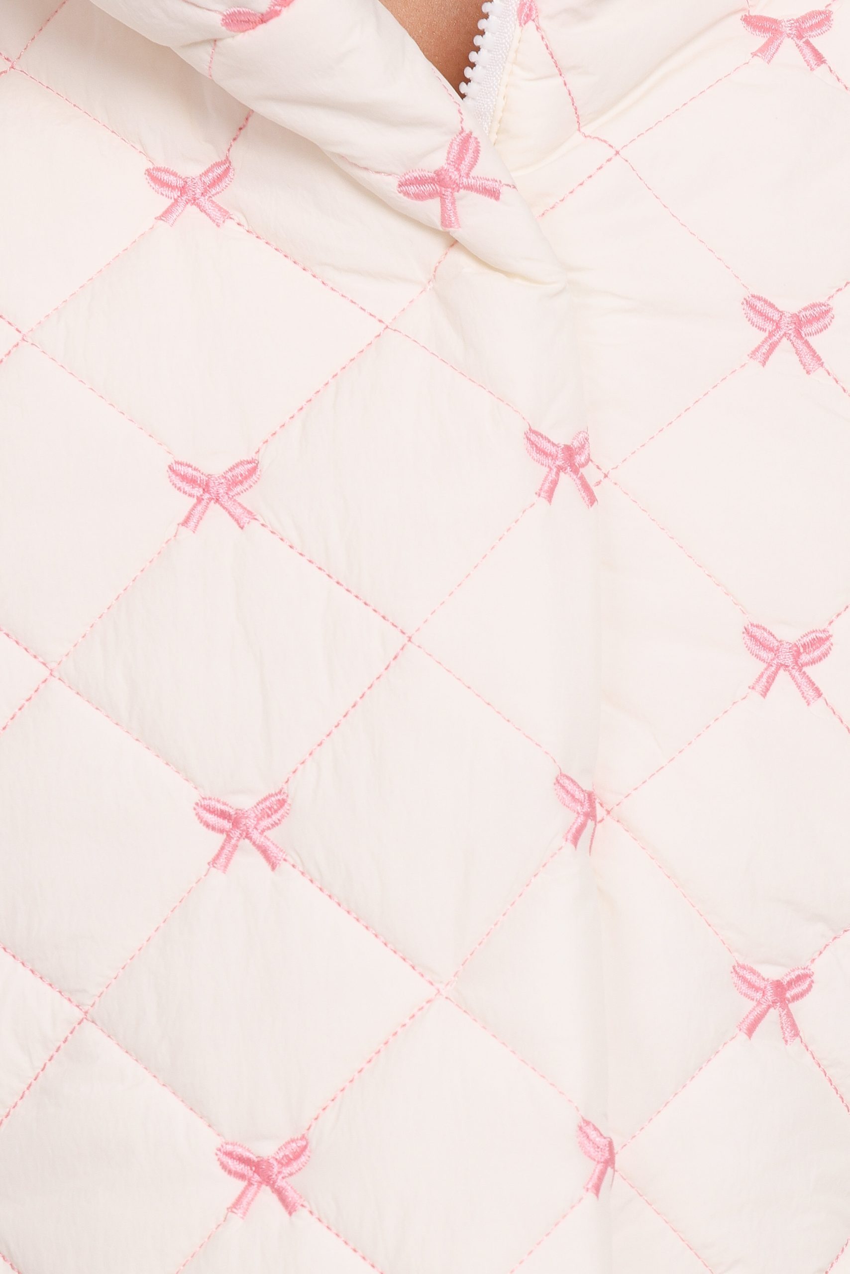 Adi Quilted Jacket - Pink Bow - Image 7