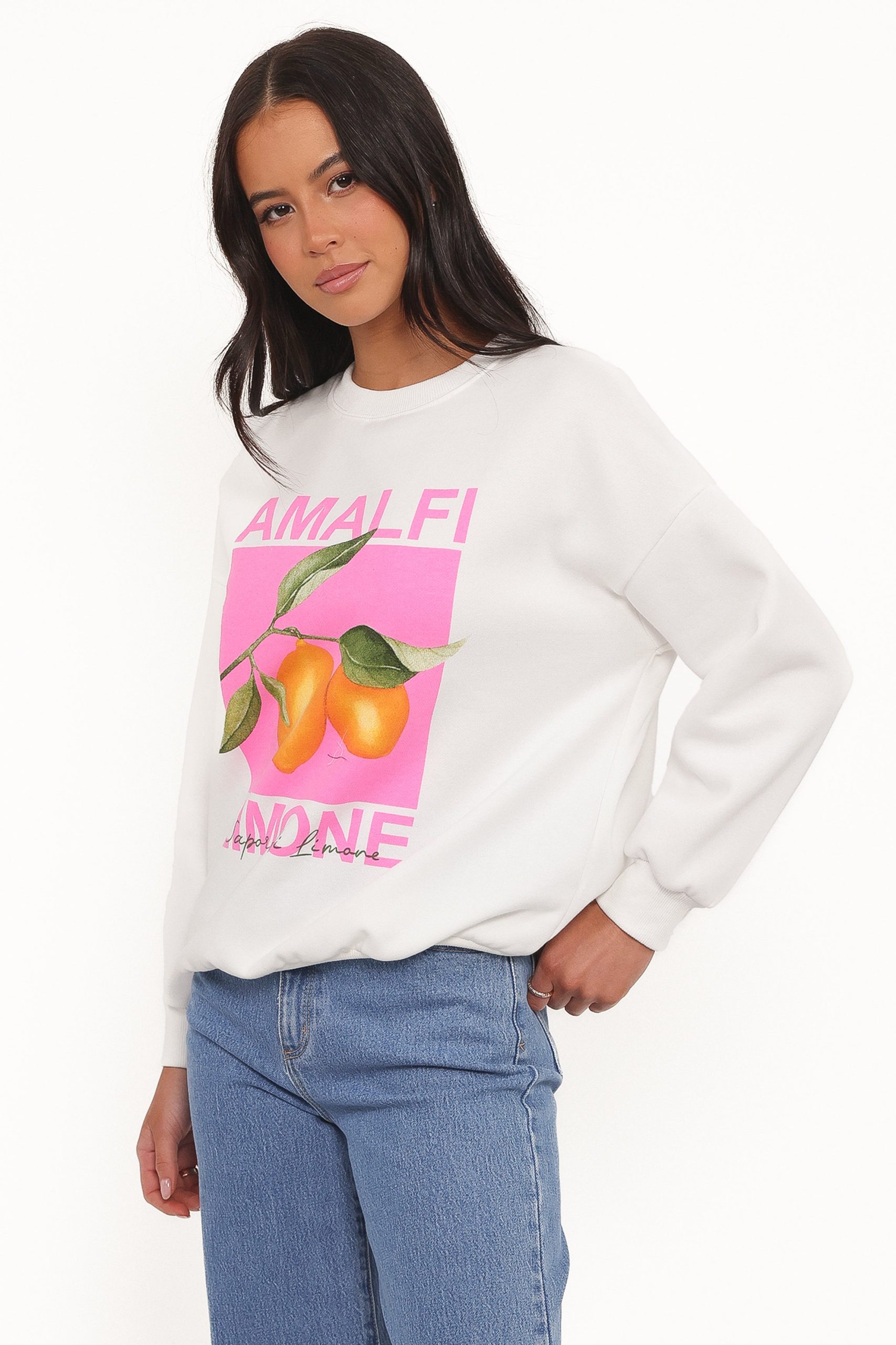 Amalfi Graphic Sweatshirt - White - Image 4