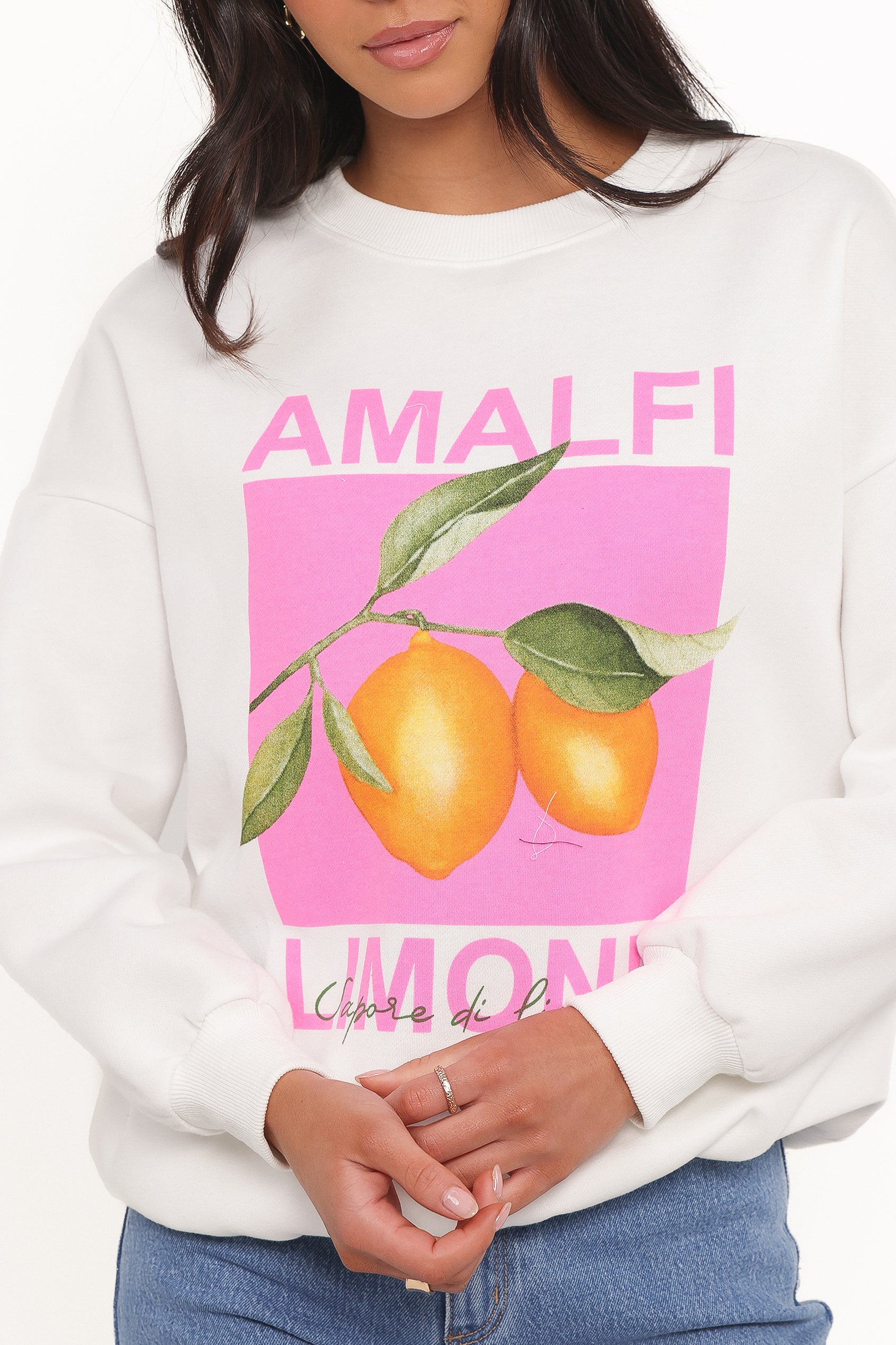 Amalfi Graphic Sweatshirt - White - Image 6