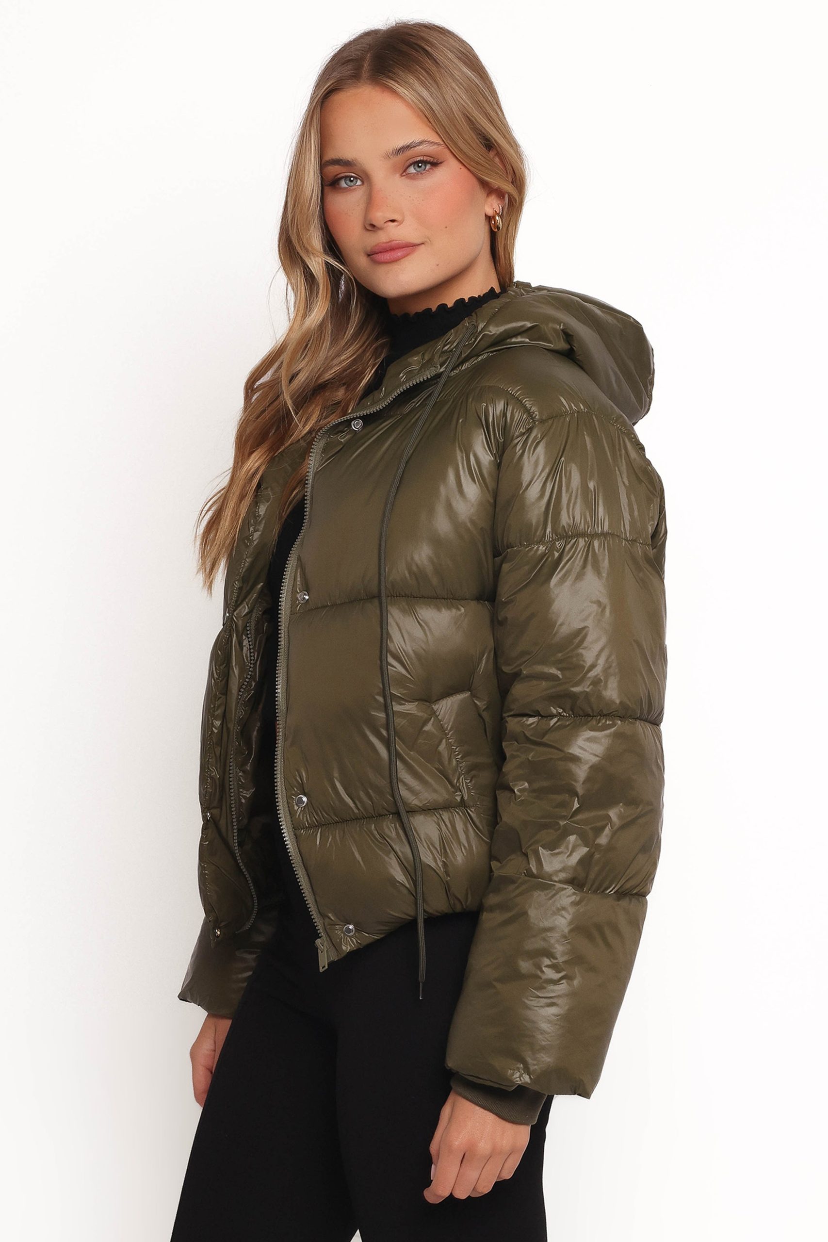 Archie Puffer Jacket - Olive - Image 4