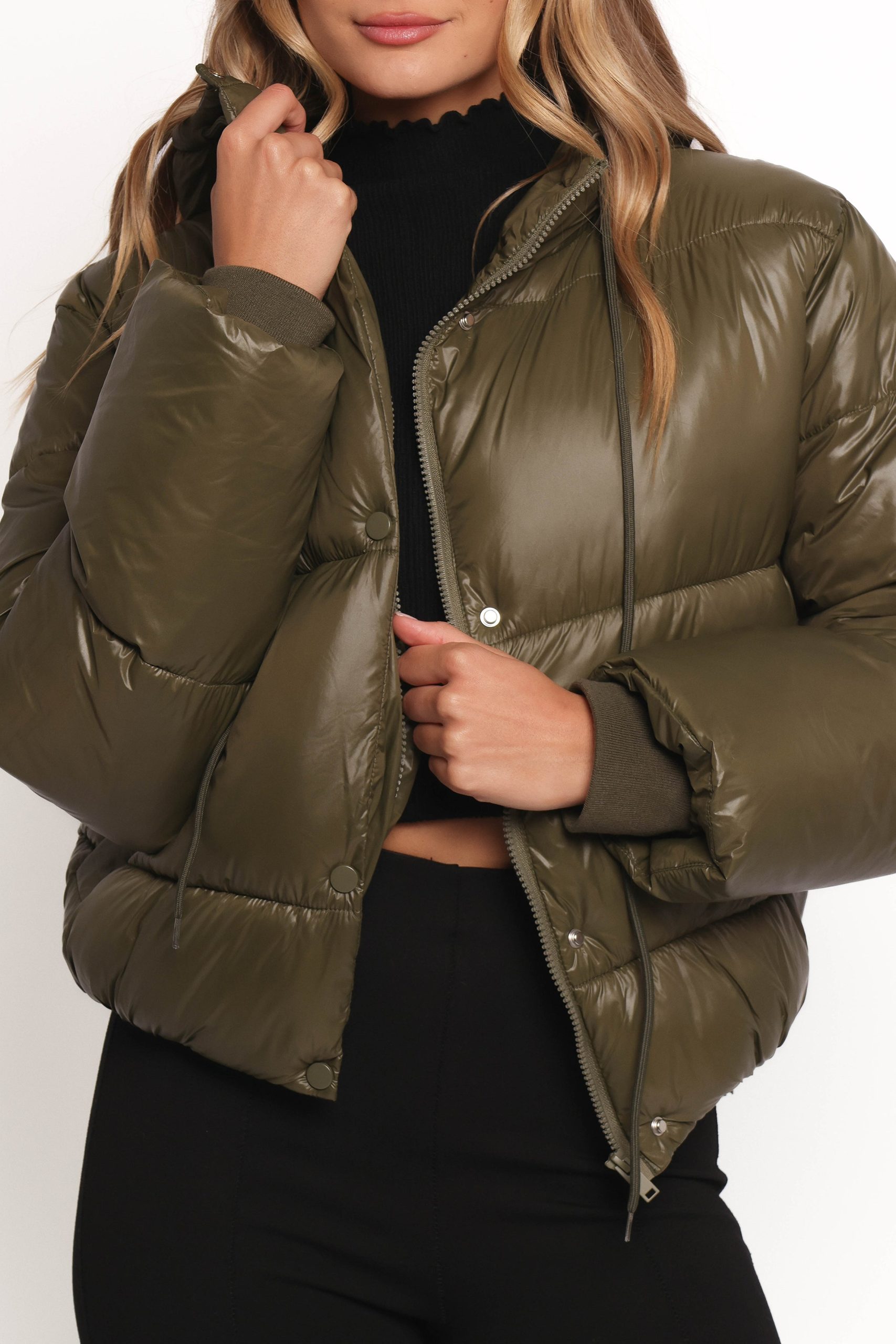 Archie Puffer Jacket - Olive - Image 6