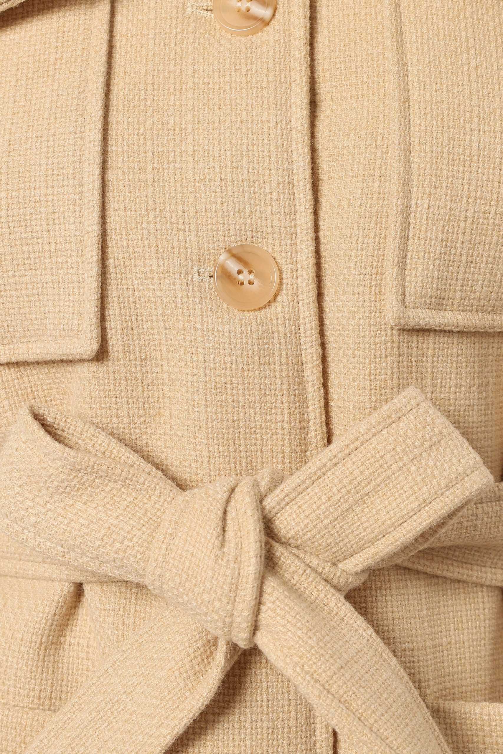 Arlow Tie Front Shacket - Cream - Image 11