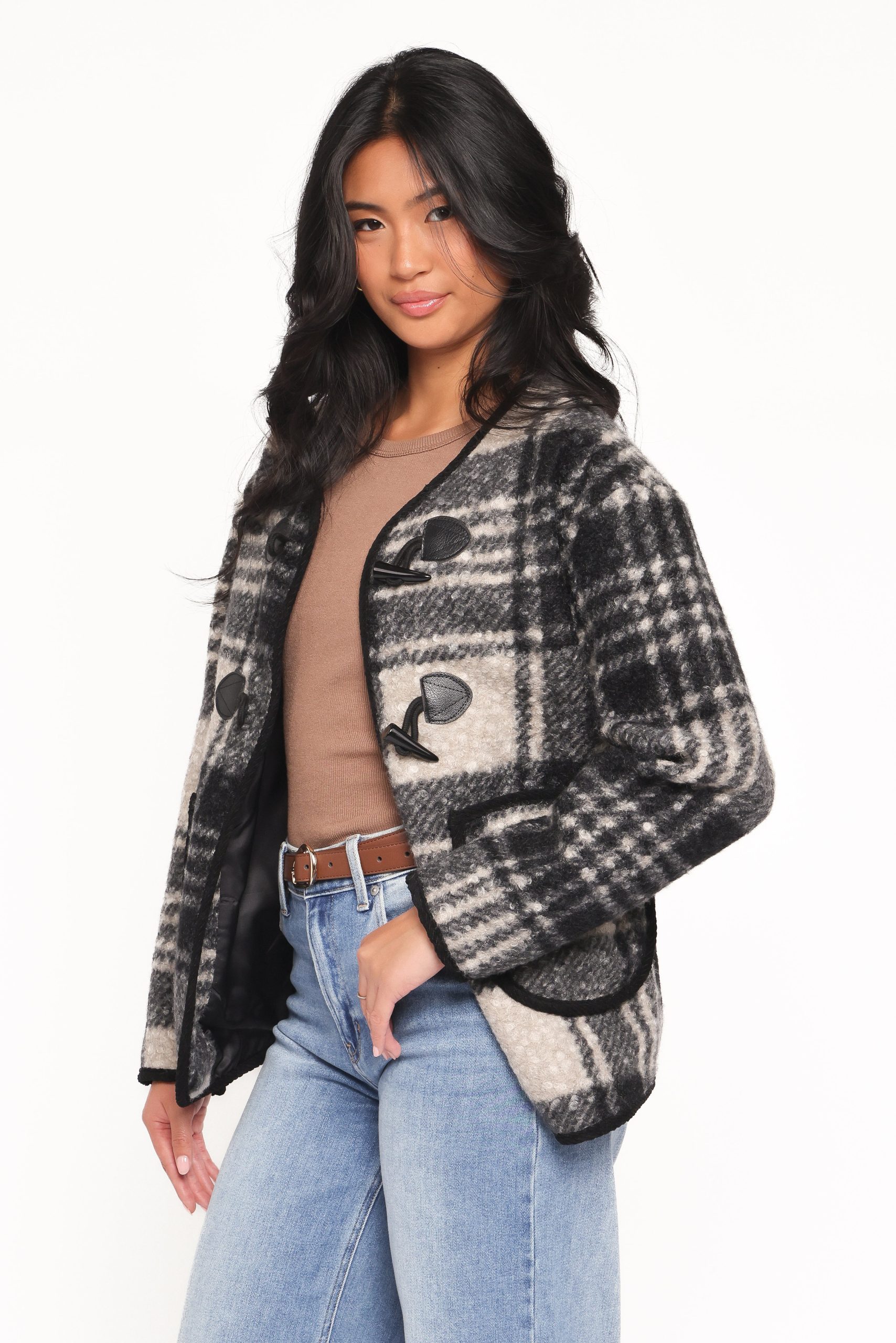 Austin Plaid Jacket - Black - Image 3