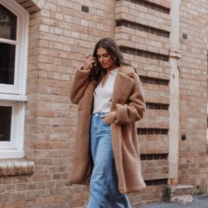 Beatrice Faux Fur Coat - Camel