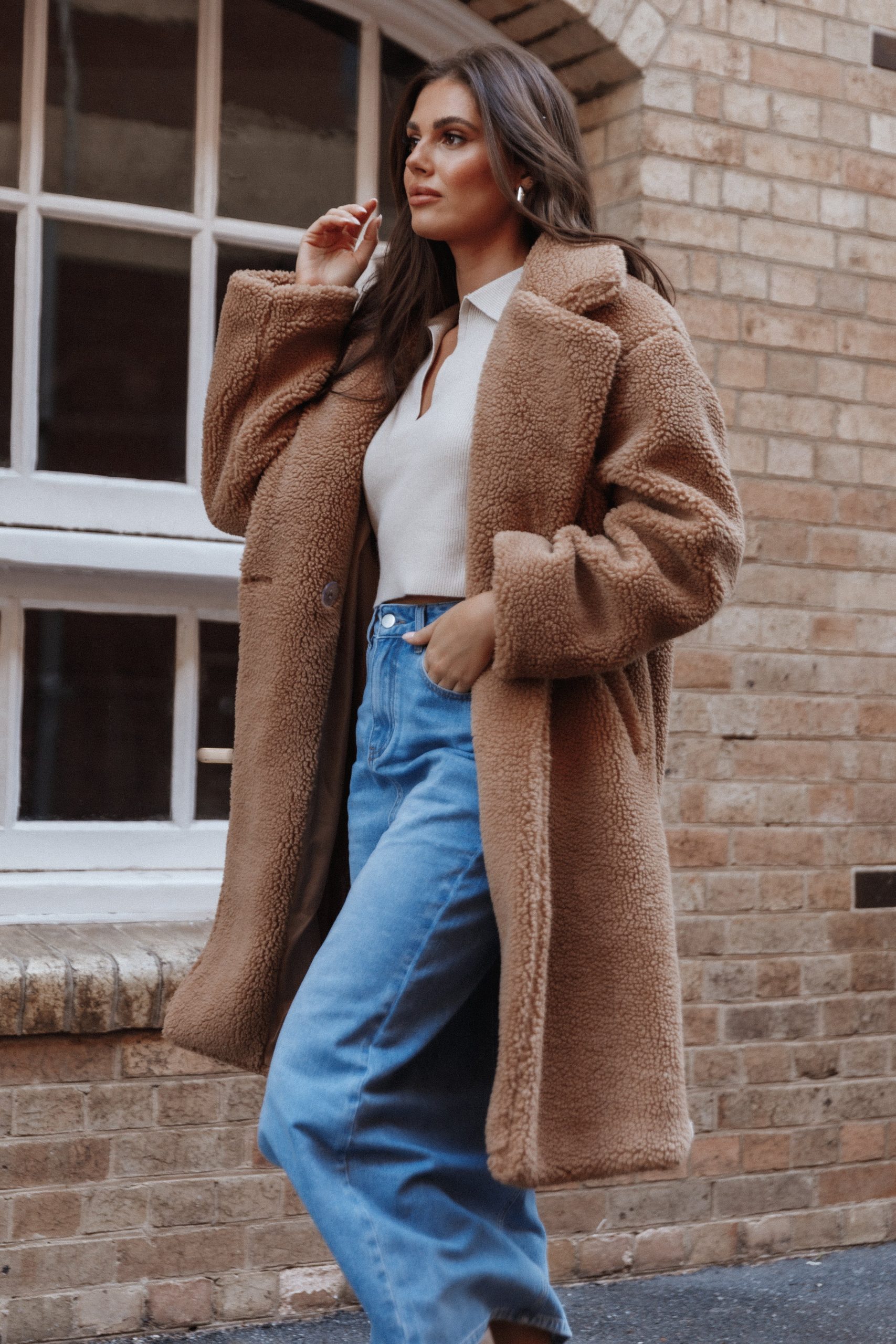 Beatrice Faux Fur Coat - Camel - Image 2