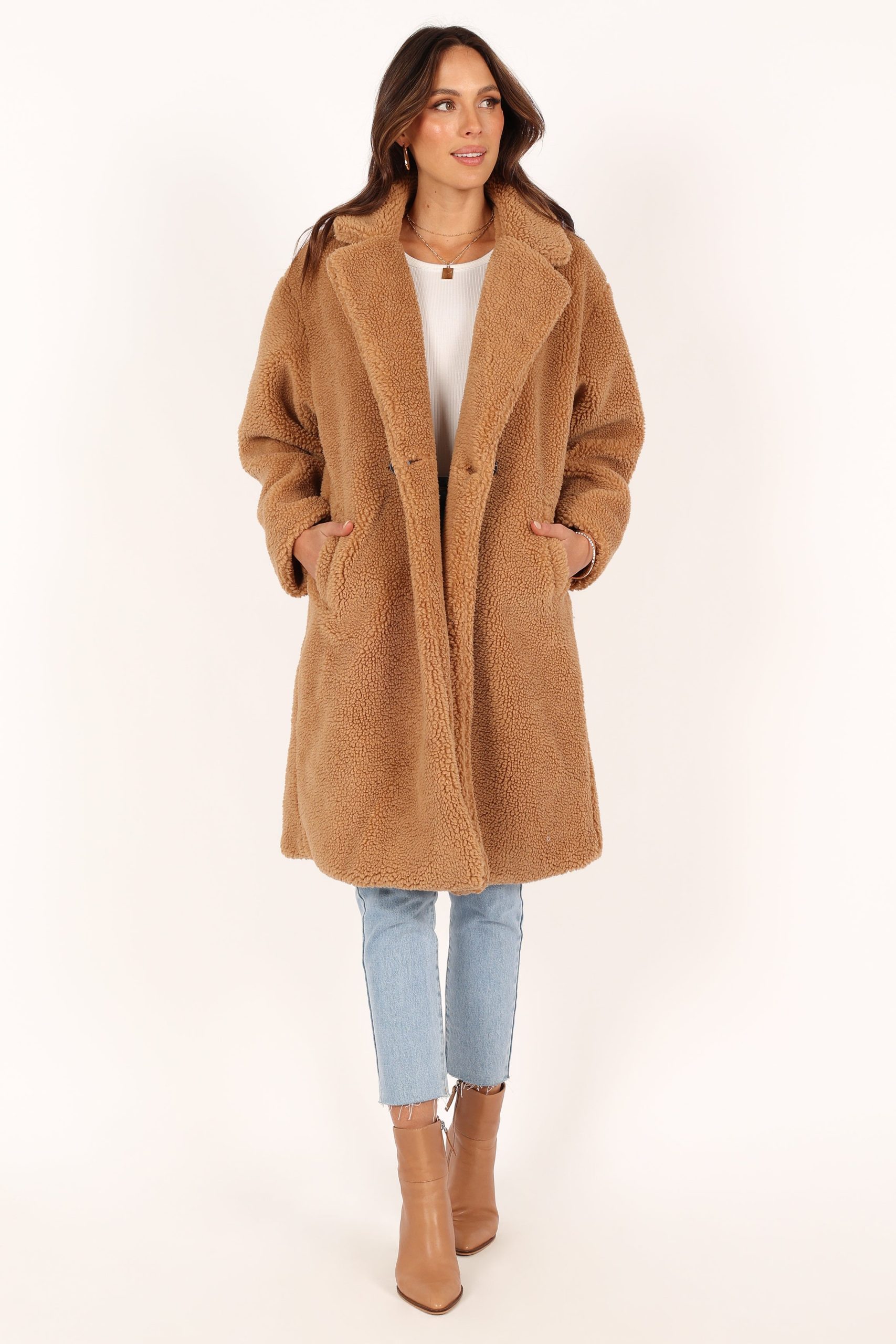 Beatrice Faux Fur Coat - Camel - Image 6