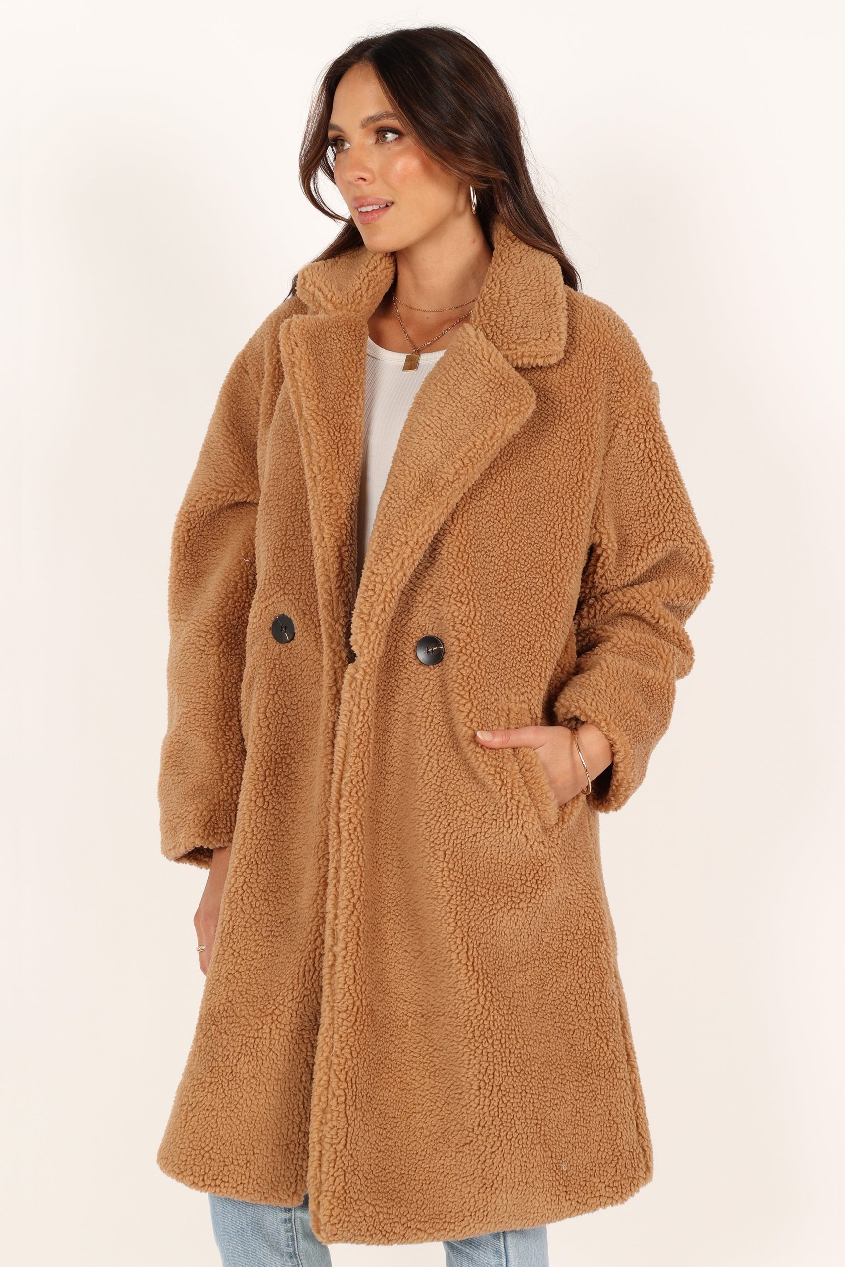 Beatrice Faux Fur Coat - Camel - Image 7