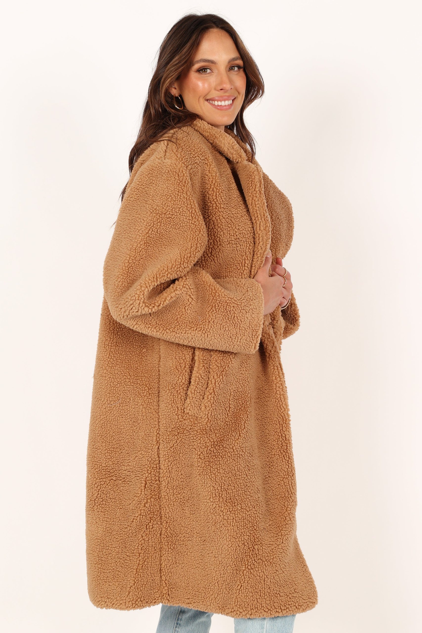 Beatrice Faux Fur Coat - Camel - Image 10