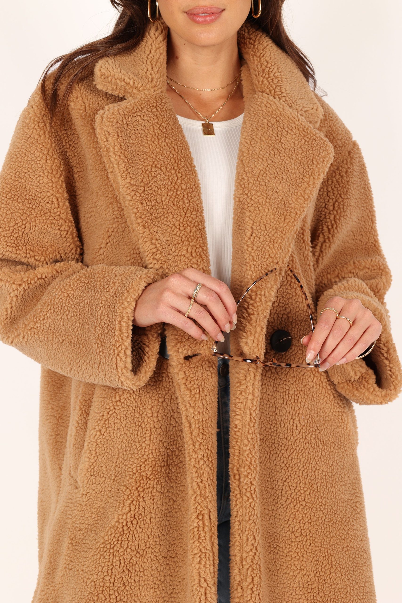 Beatrice Faux Fur Coat - Camel - Image 11