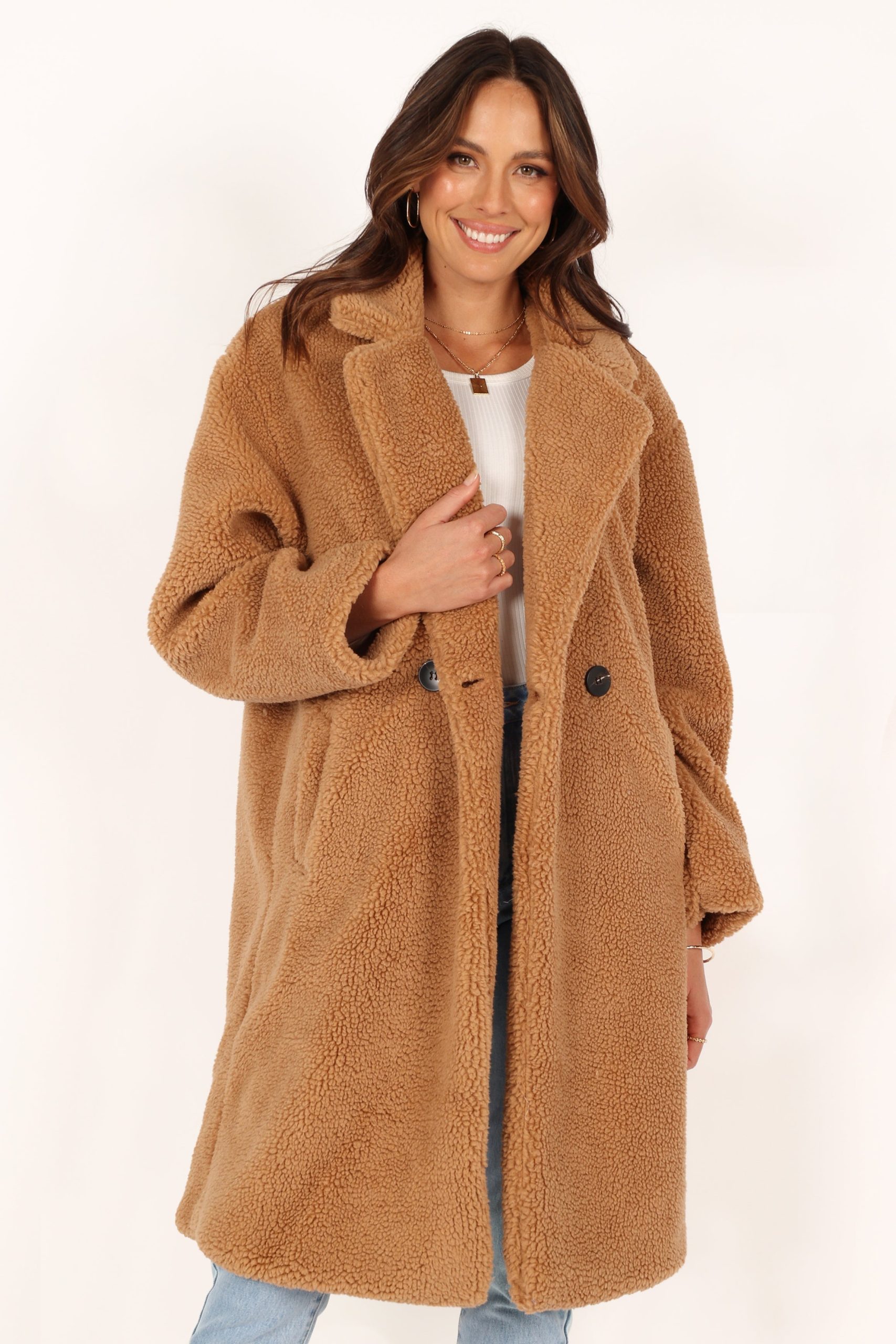 Beatrice Faux Fur Coat - Camel - Image 14