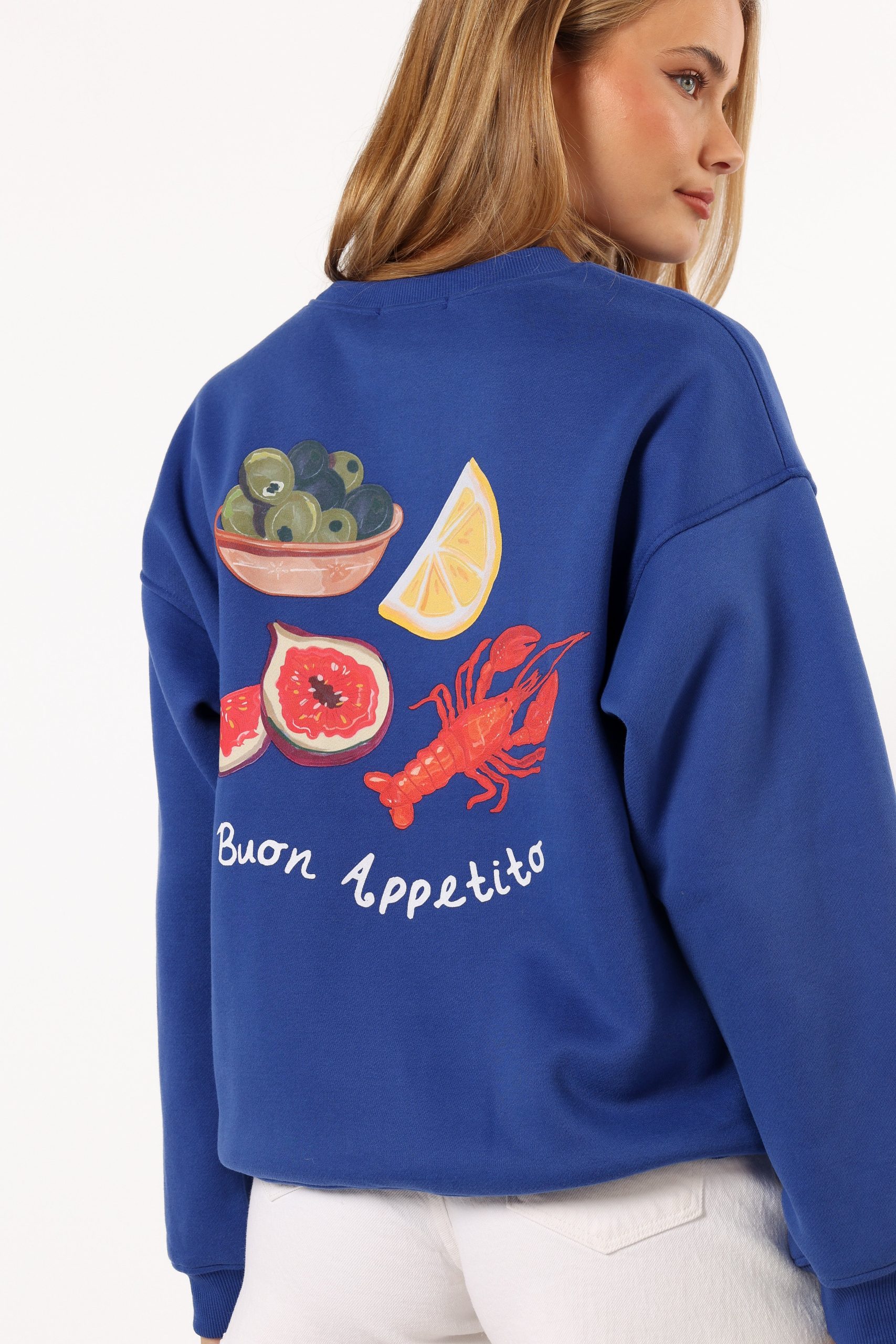 Buon Appetito Crewneck Sweatshirt - Royal - Image 4