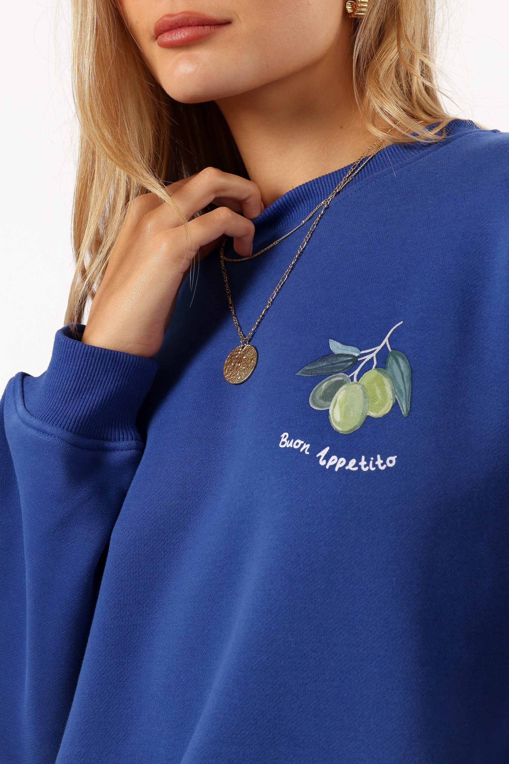 Buon Appetito Crewneck Sweatshirt - Royal - Image 6