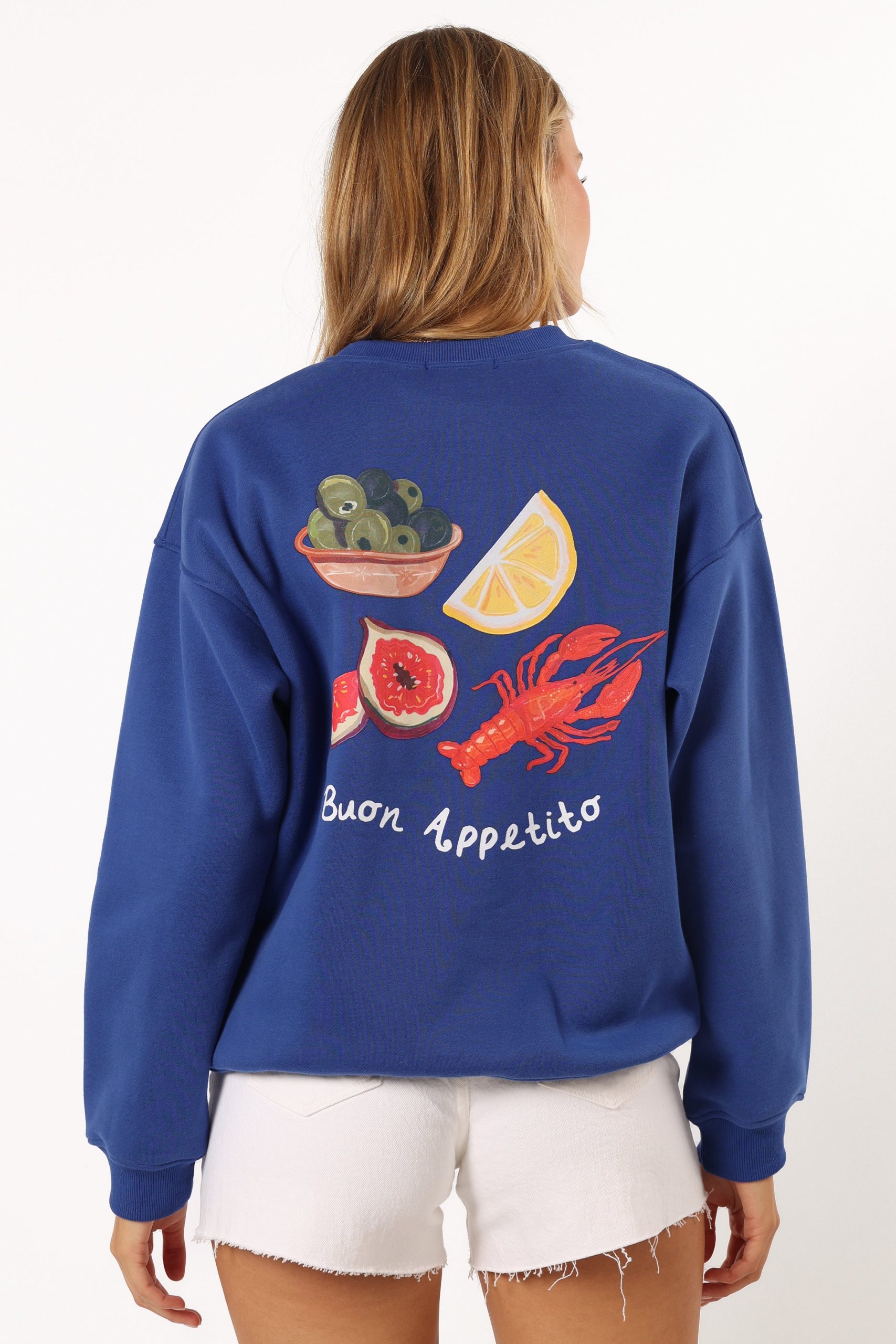 Buon Appetito Crewneck Sweatshirt - Royal - Image 7