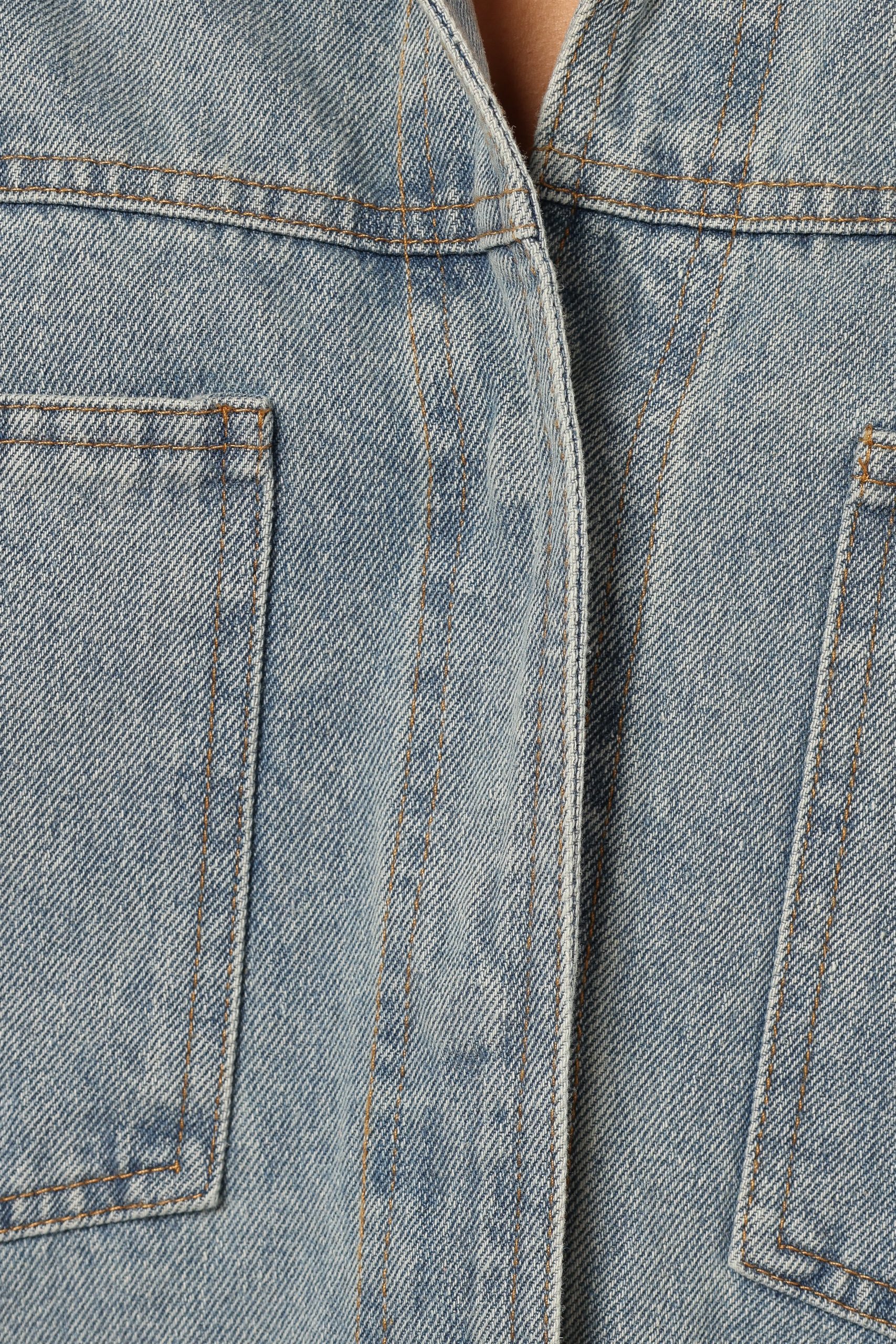 Cassie Oversized Denim Shacket - Blue - Image 7