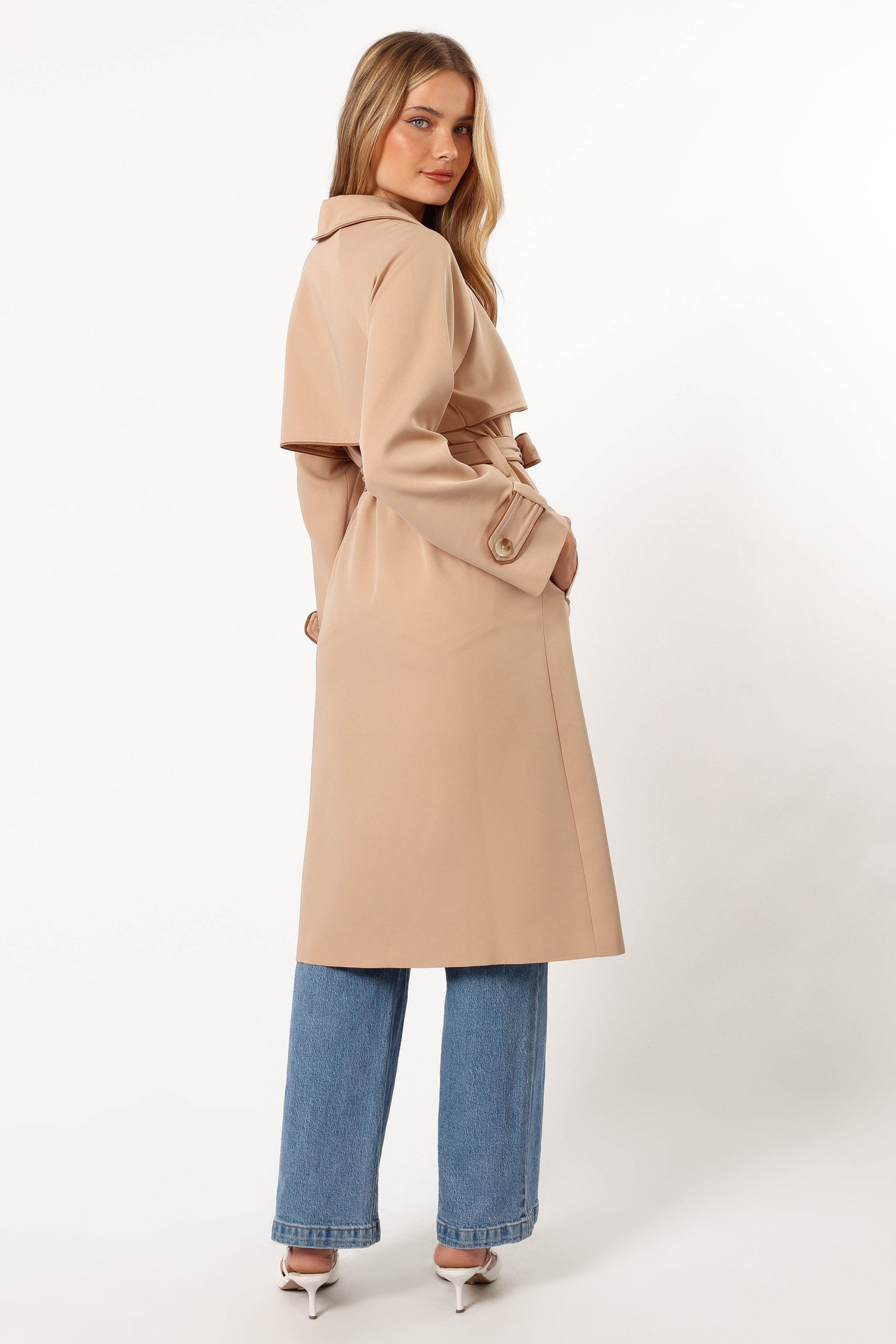 Cayenne Contrast Binding Trench Coat - Camel - Image 8