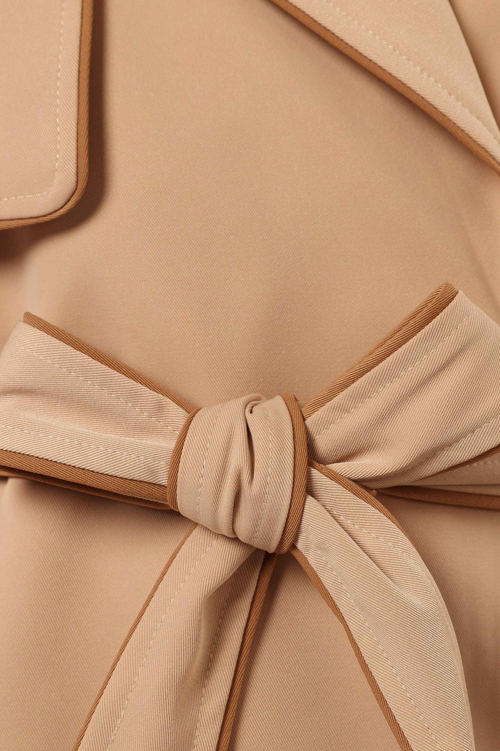 Cayenne Contrast Binding Trench Coat - Camel - Image 10