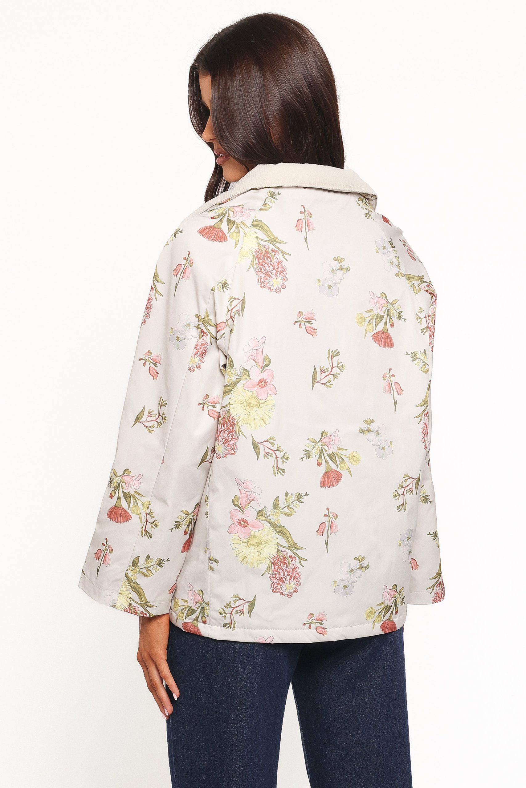 Danica Barn Jacket - Khaki Floral - Image 4