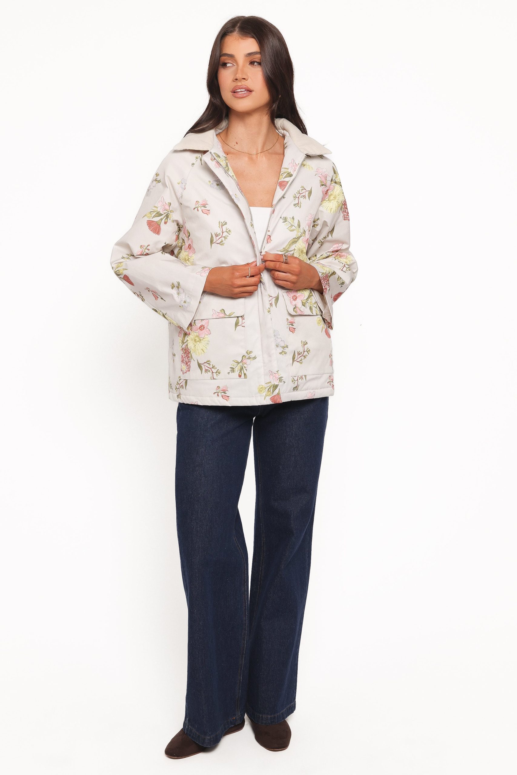 Danica Barn Jacket - Khaki Floral - Image 6