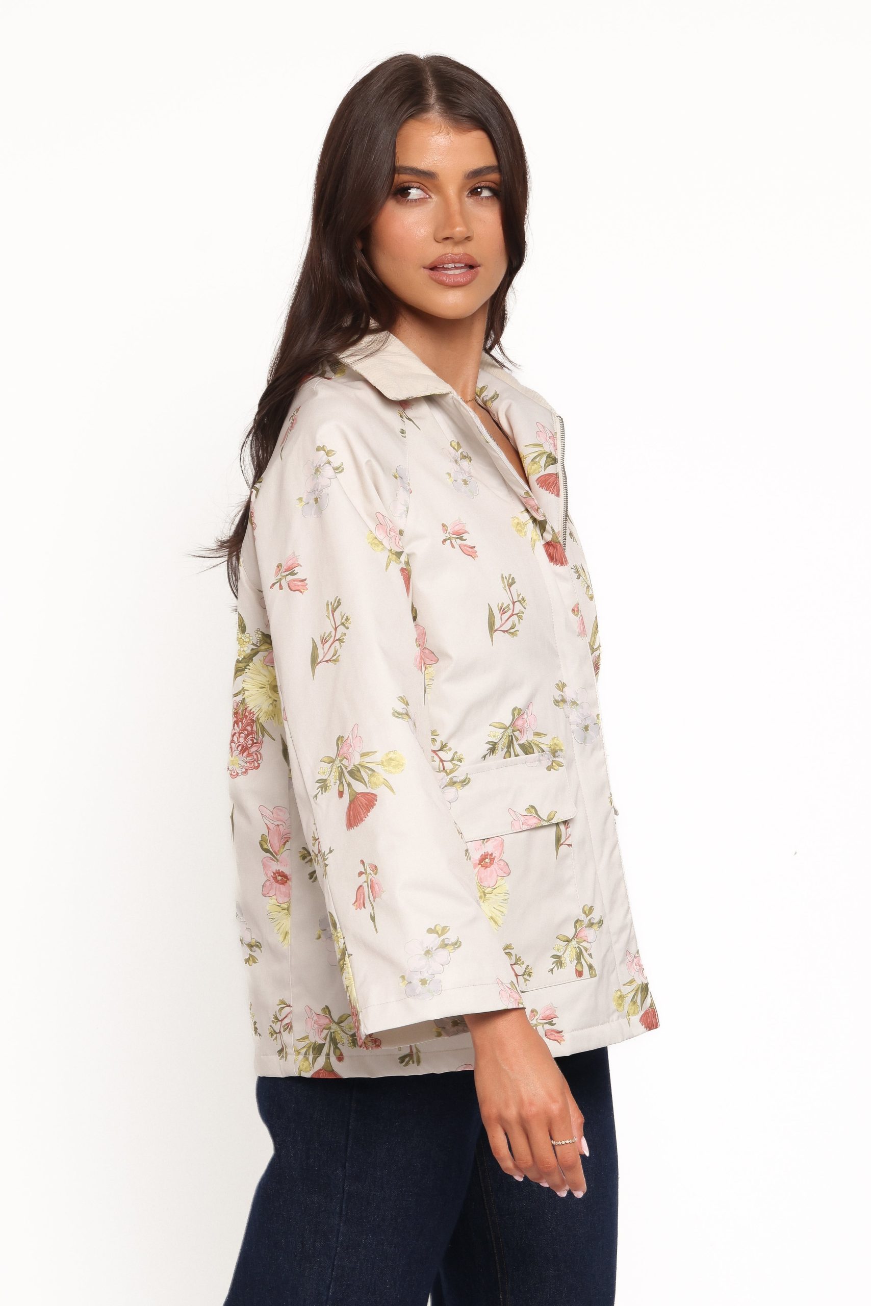 Danica Barn Jacket - Khaki Floral - Image 5
