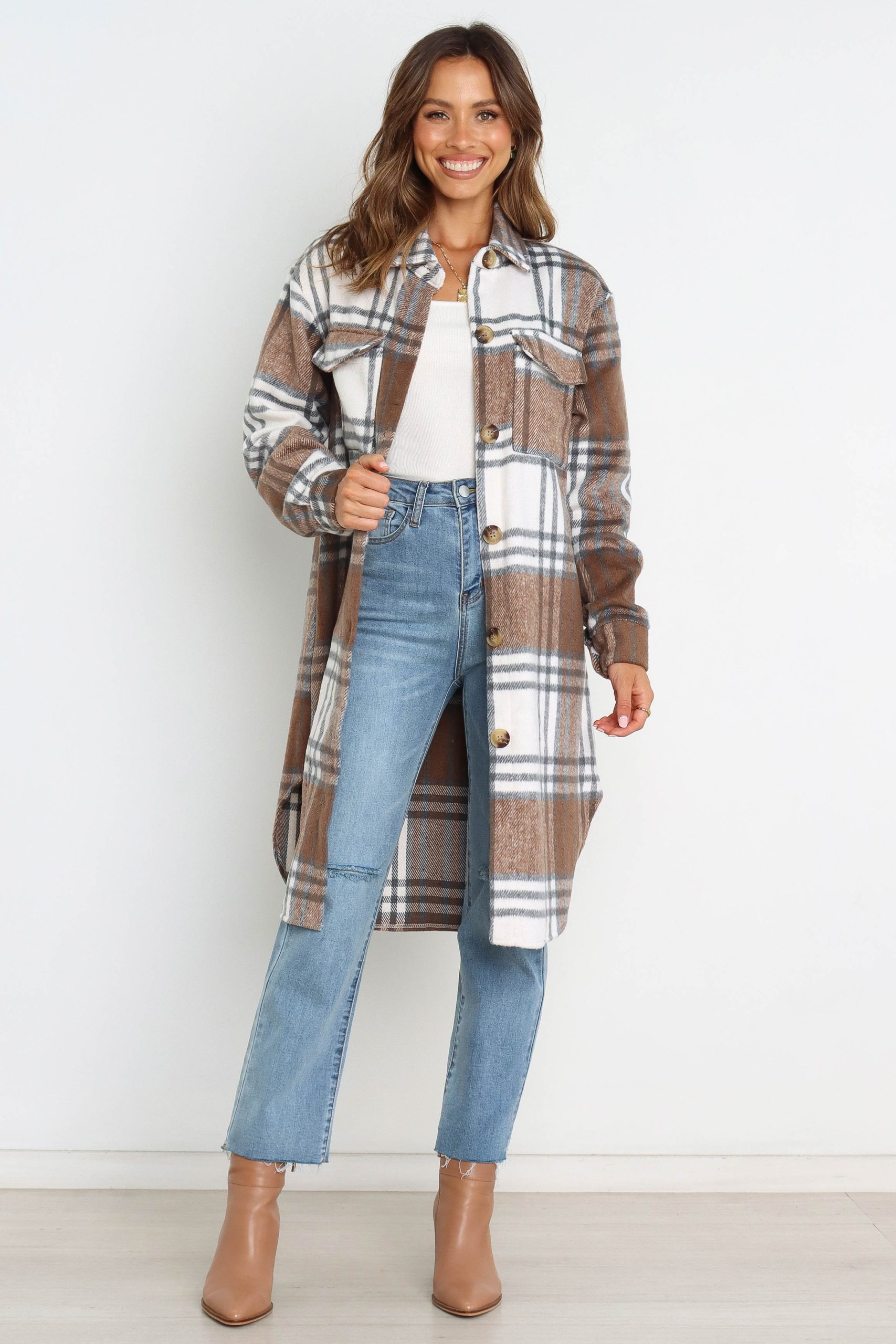 Dion Shacket - Brown Check - Image 3