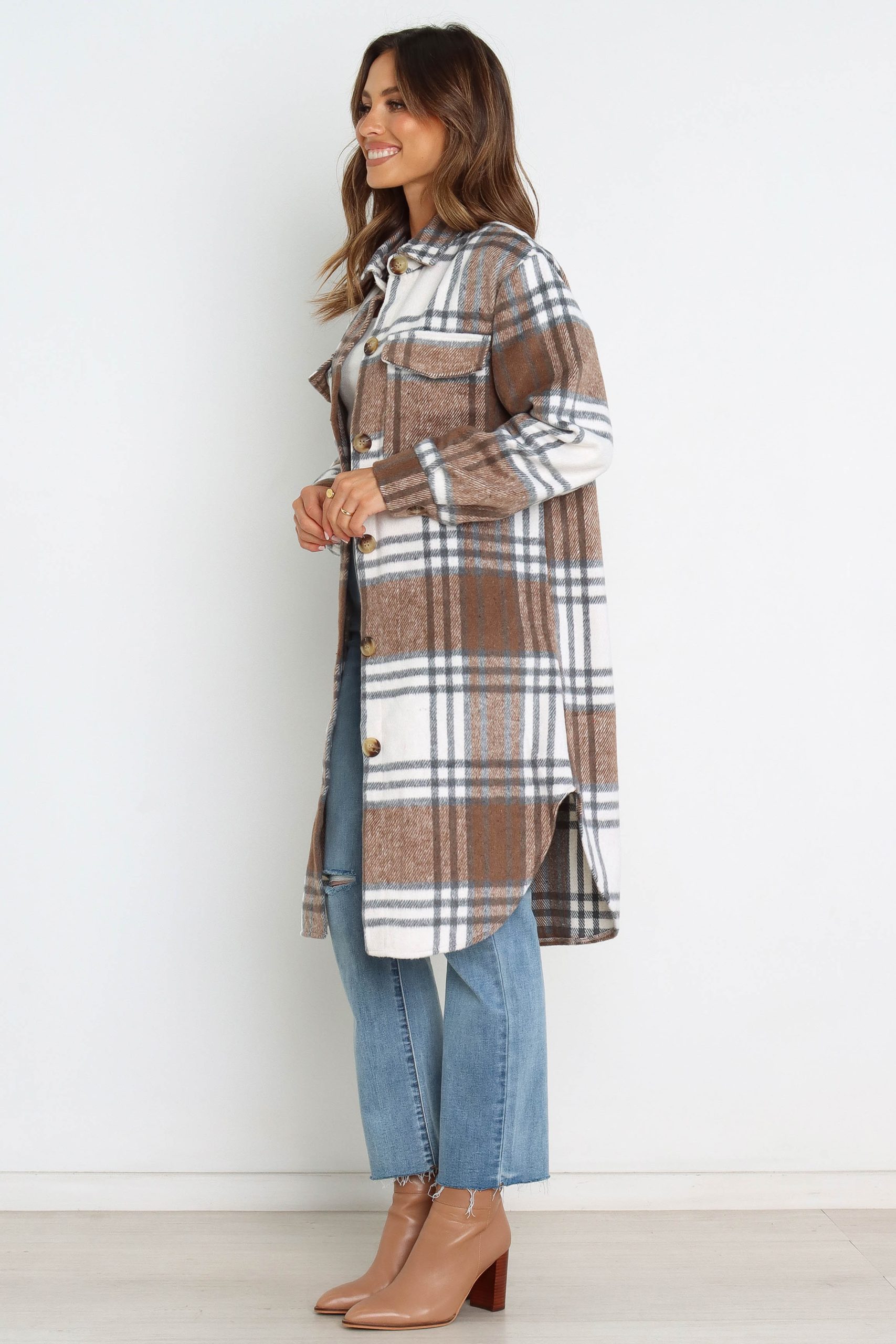 Dion Shacket - Brown Check - Image 5