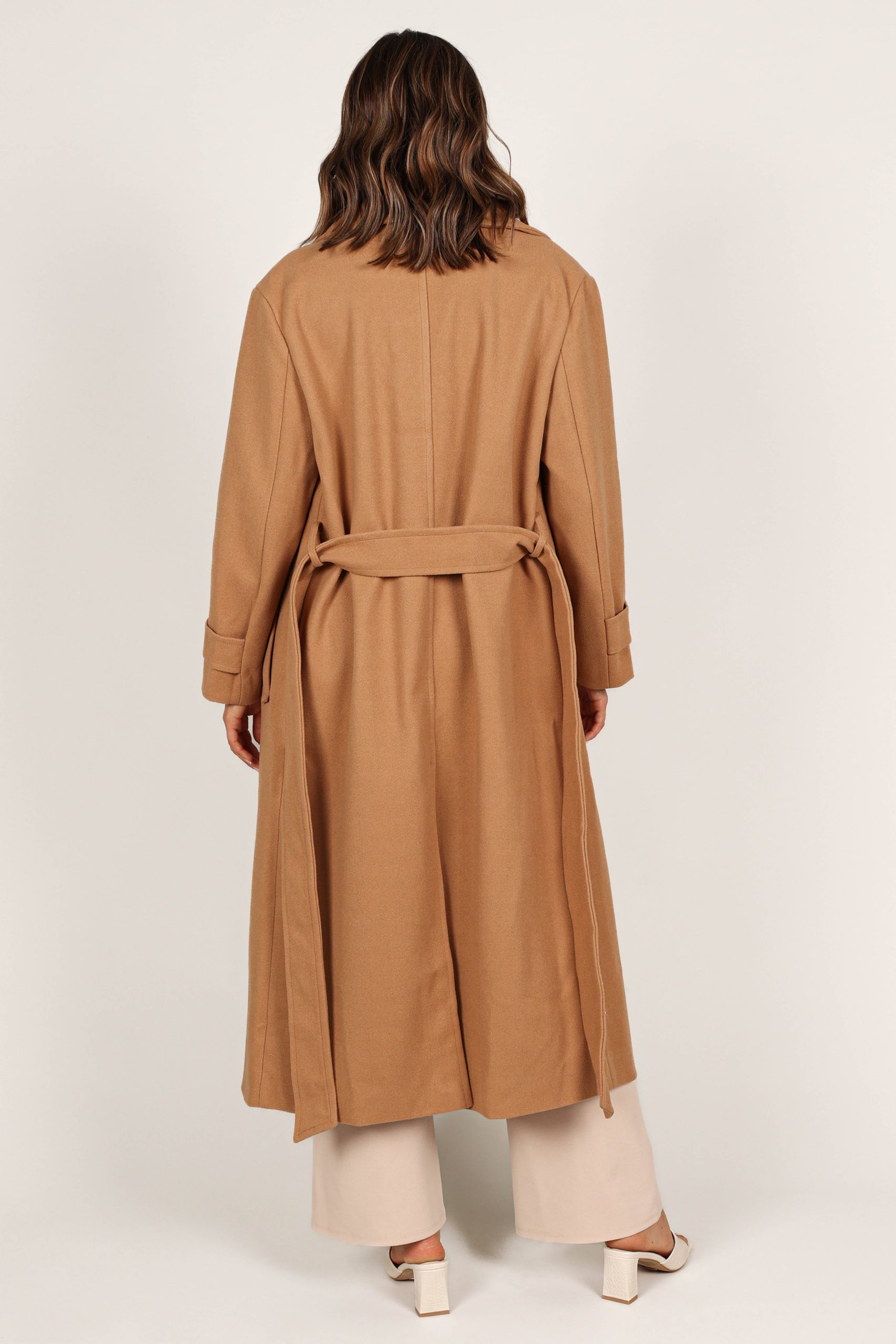 Emersyn Tie Front Coat - Camel - Image 8