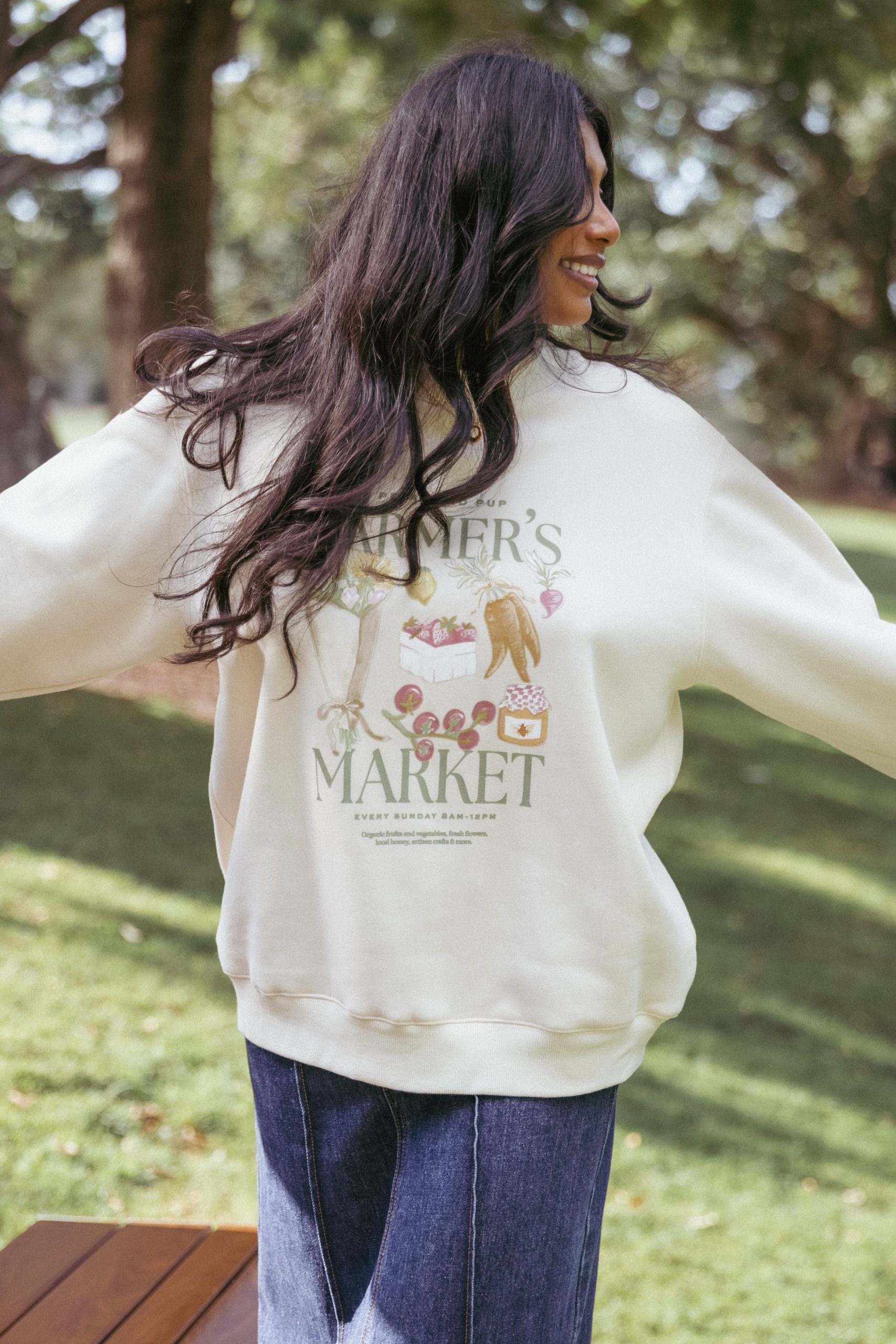 Farmers Market Sweatshirt - Cream - Image 8