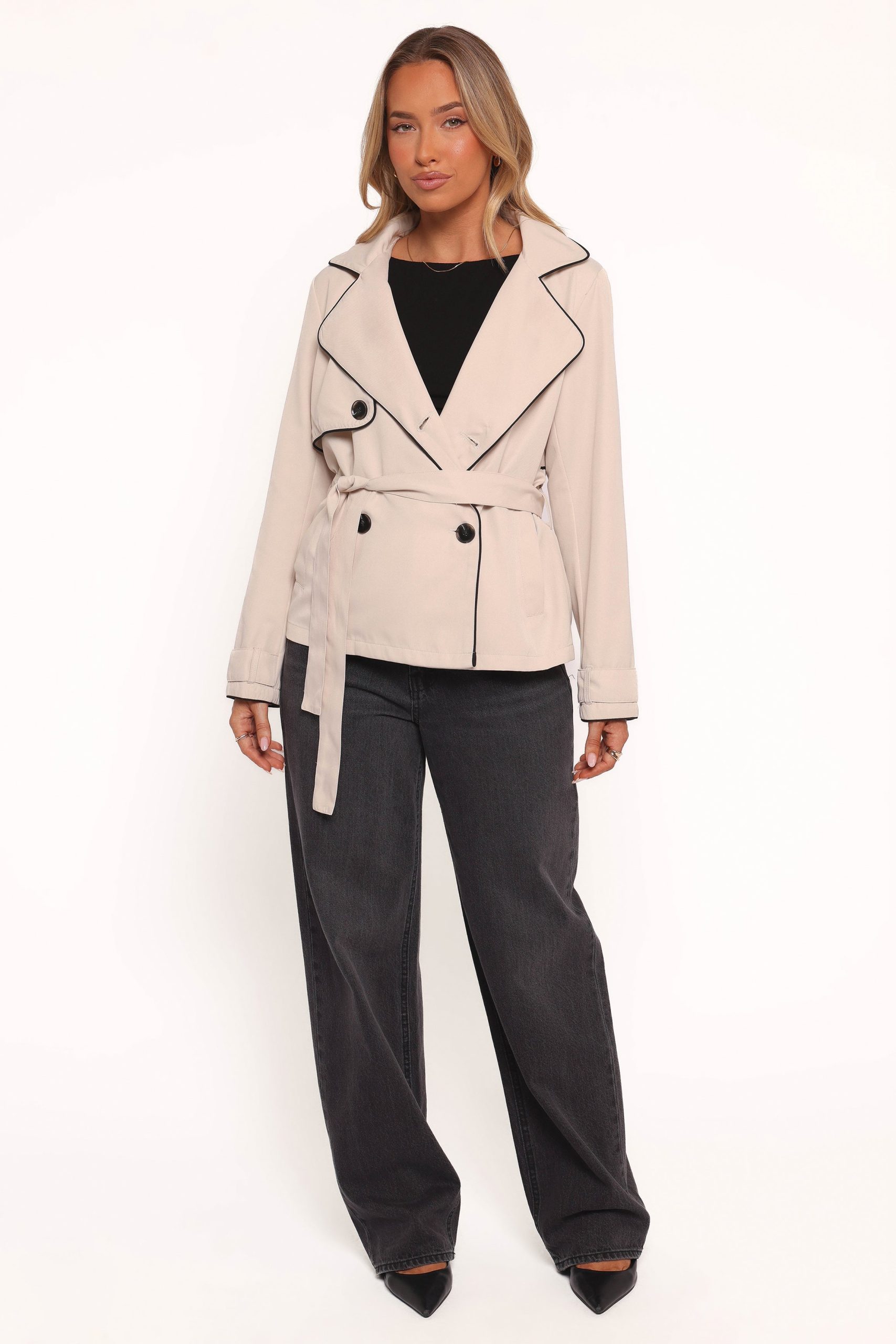 Franklin Cropped Trench - Ecru - Image 5