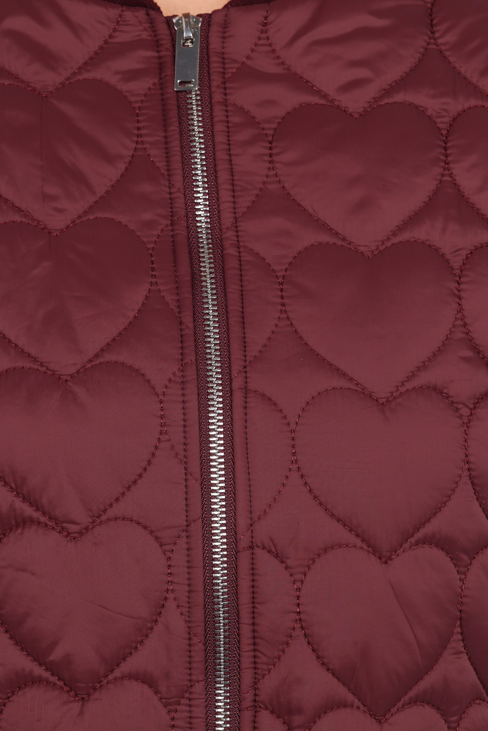 Genevieve Quilted Bomber - Cherry - Image 6