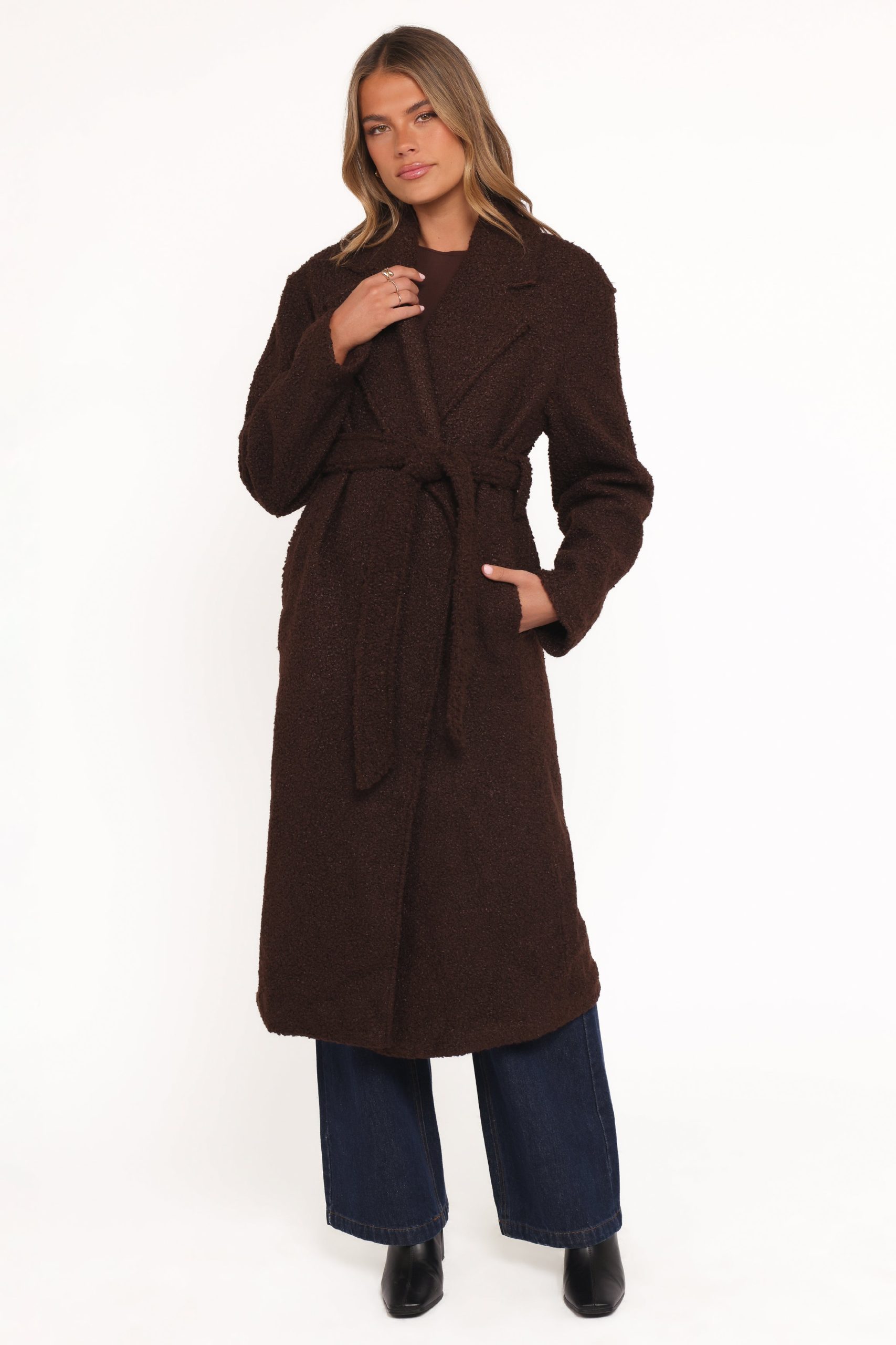 Goodie Shearling Coat - Chocolate - Image 6