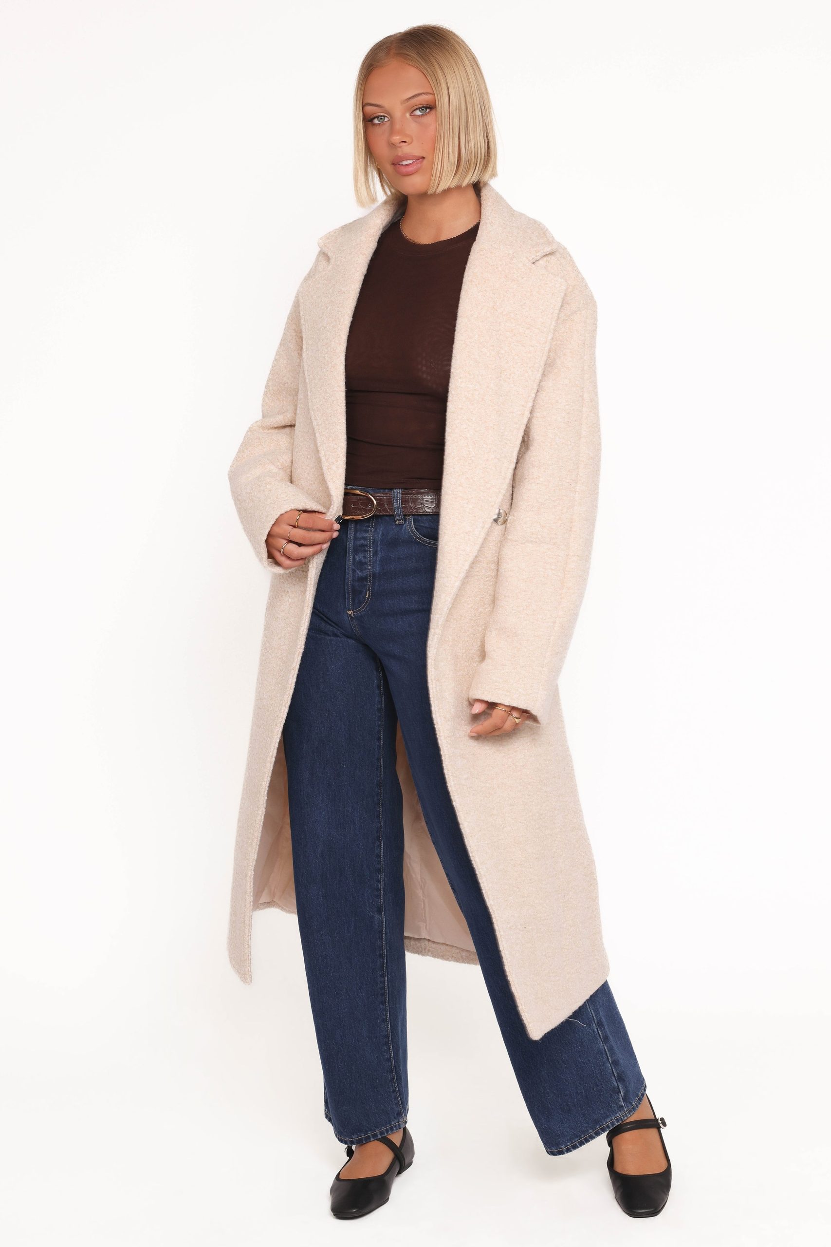 Goodie Shearling Coat - Cream - Image 2