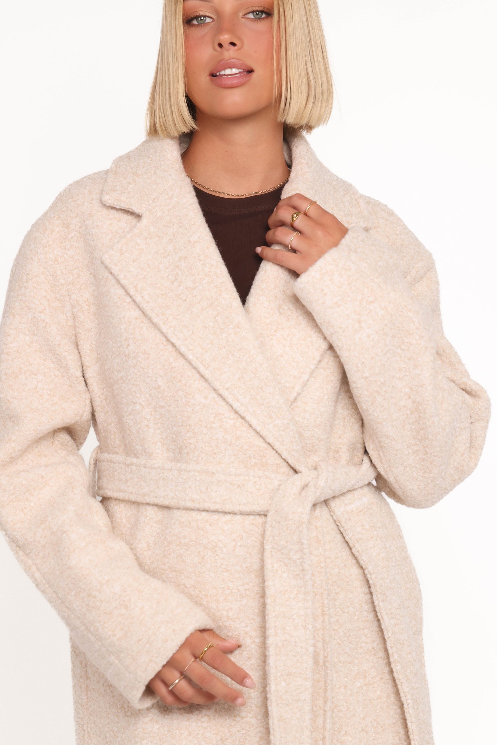 Goodie Shearling Coat - Cream - Image 5