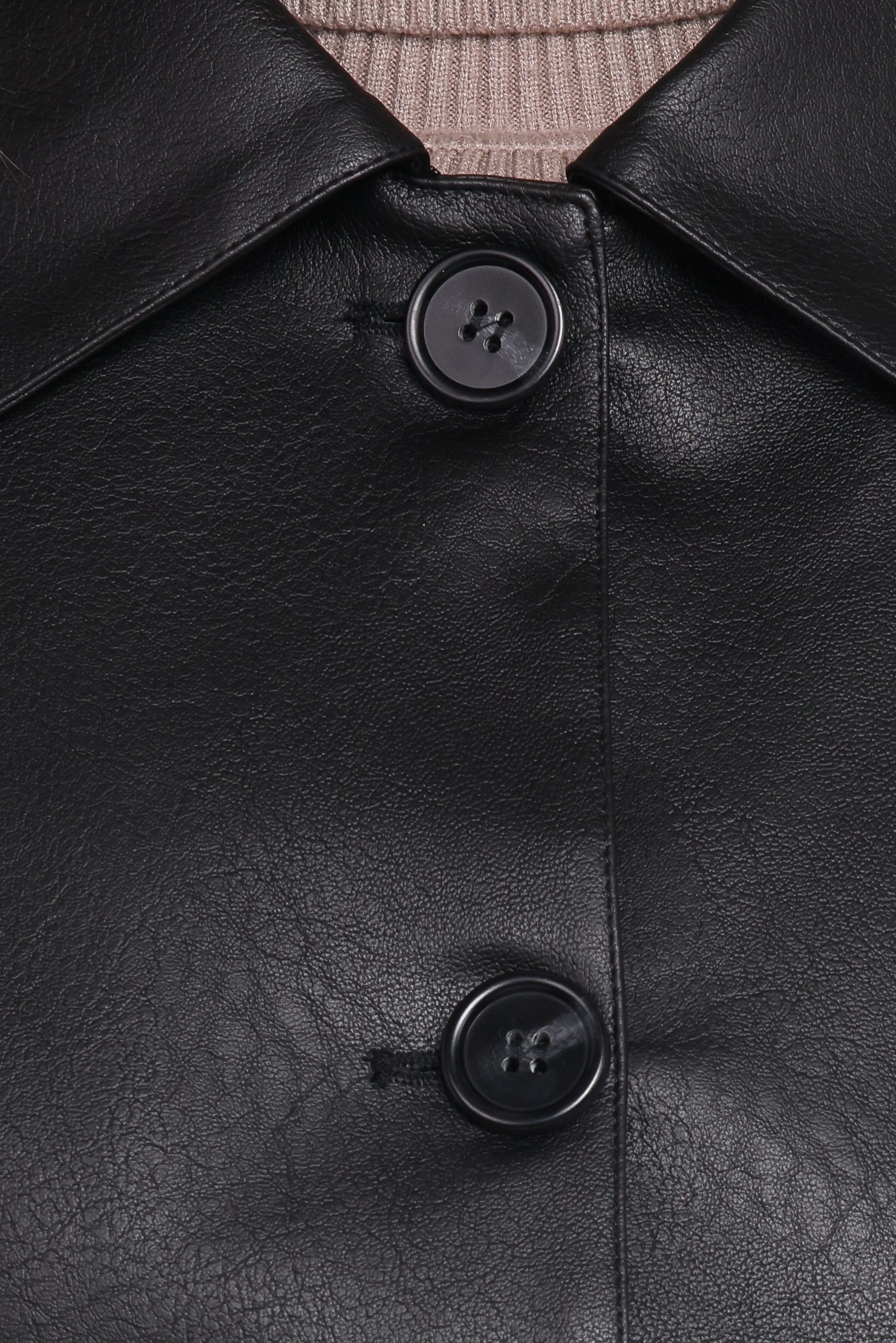 Hope Crop Faux Leather Jacket - Black - Image 7