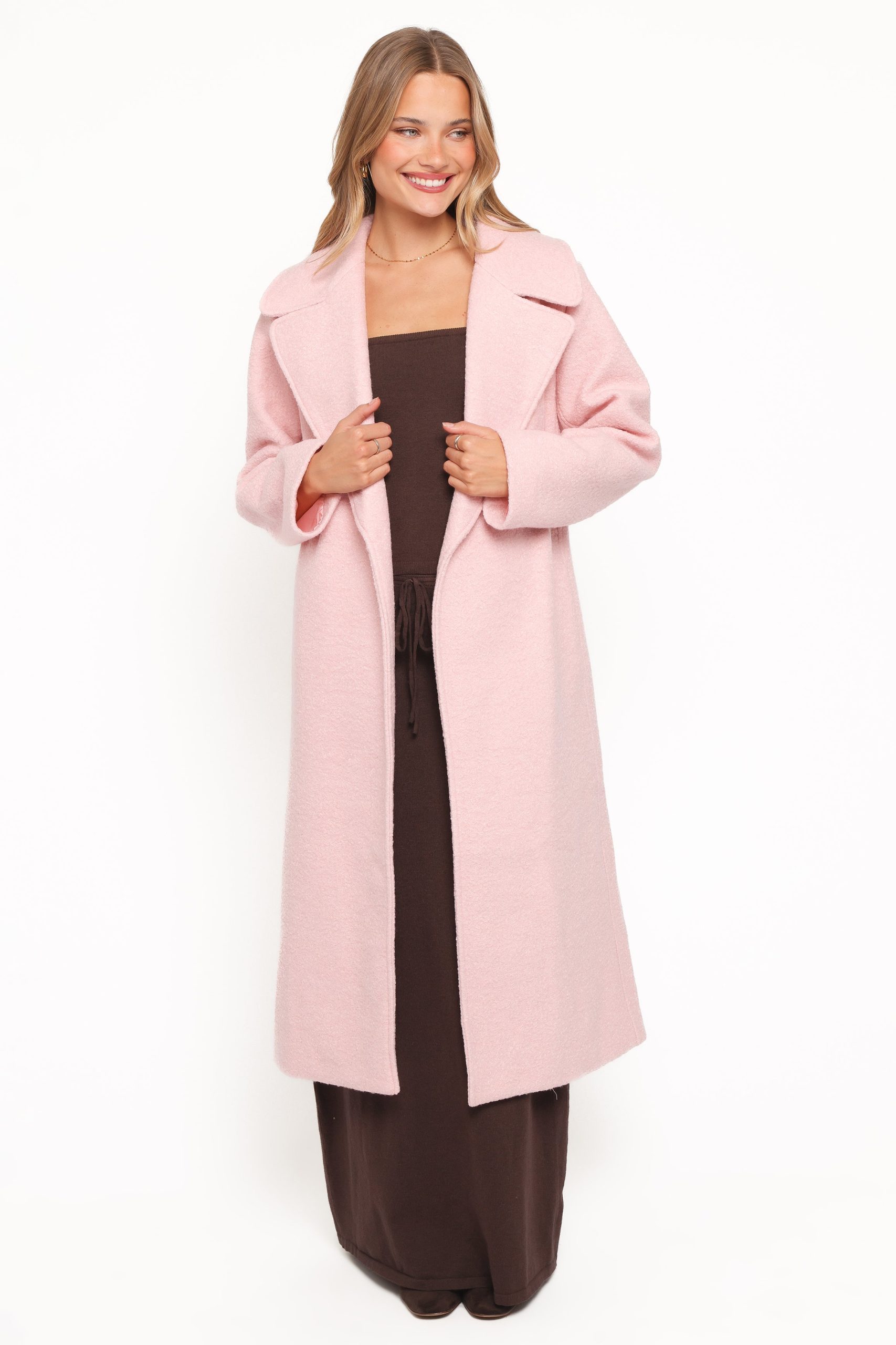 Jazzie Boucle Coat - Baby Pink - Image 6