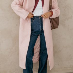 Jazzie Boucle Coat - Baby Pink