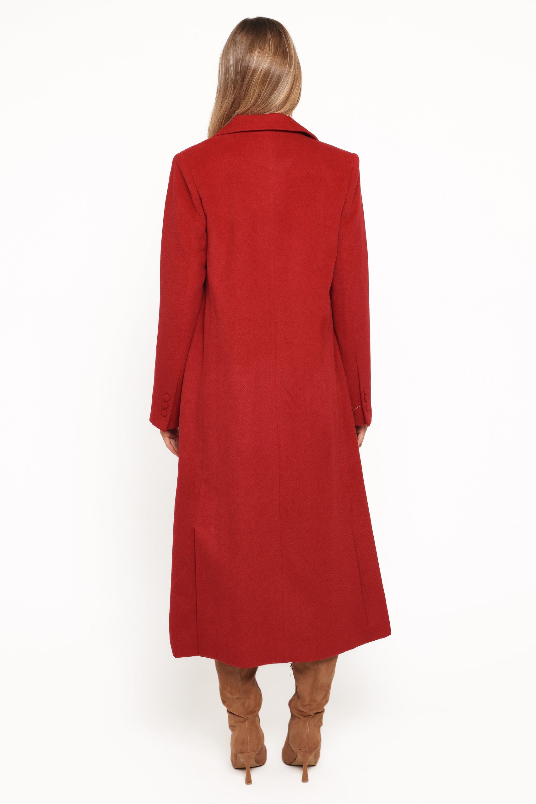 Jett Long Blazer Coat - Red - Image 5