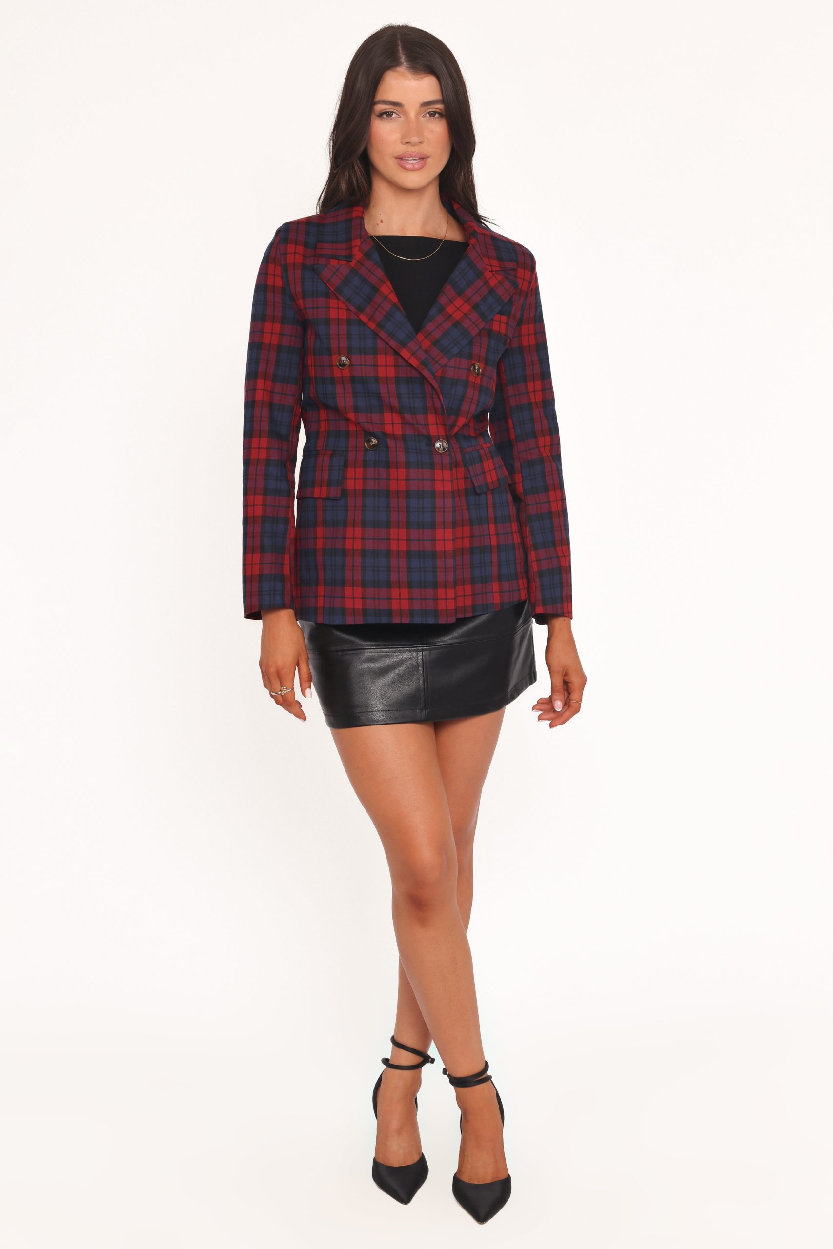 Juliette Blazer - Red Plaid - Image 2