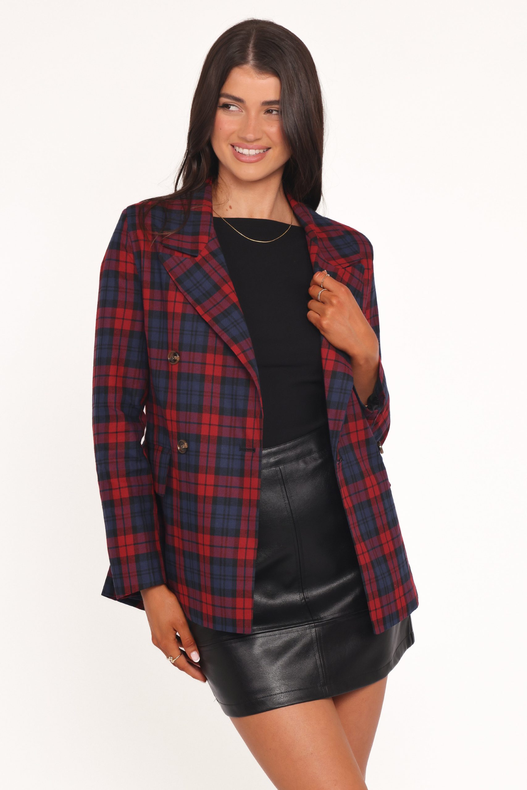 Juliette Blazer - Red Plaid - Image 6